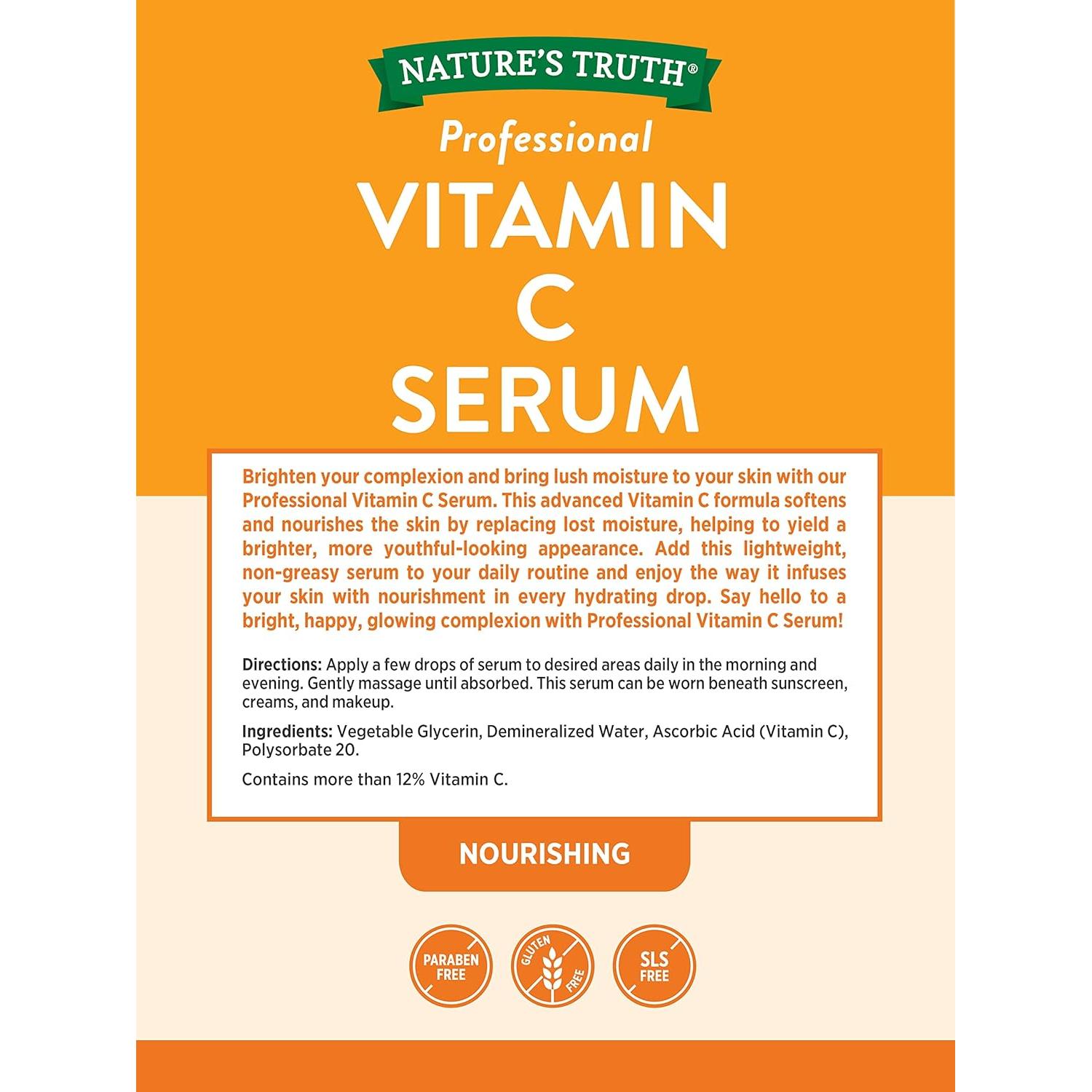 Suero de Vitamina C Nature's Truth 59 ml | Hidratante Facial