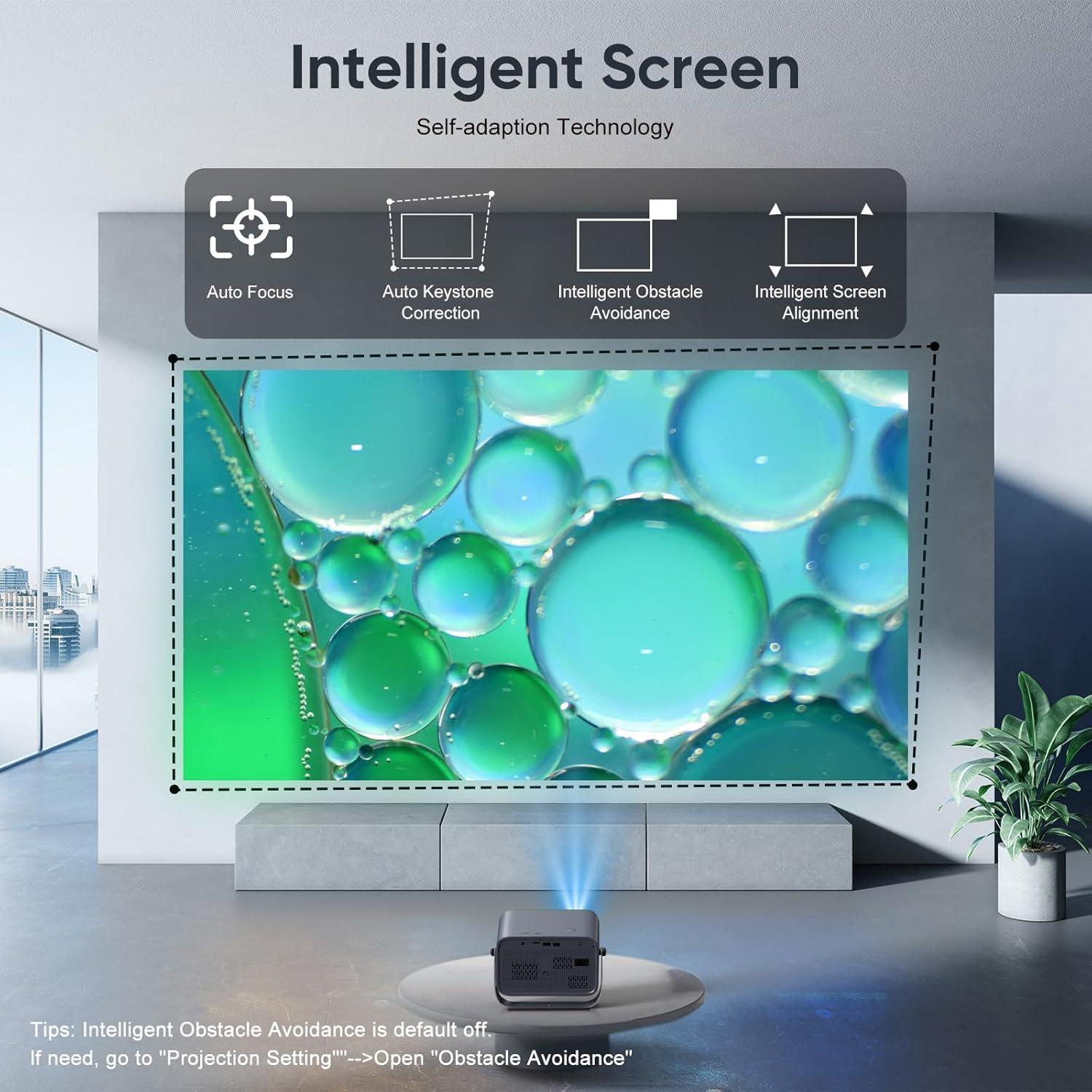 Proyector 4K Haqdl HA04 Mini con Auto Enfoque y WiFi