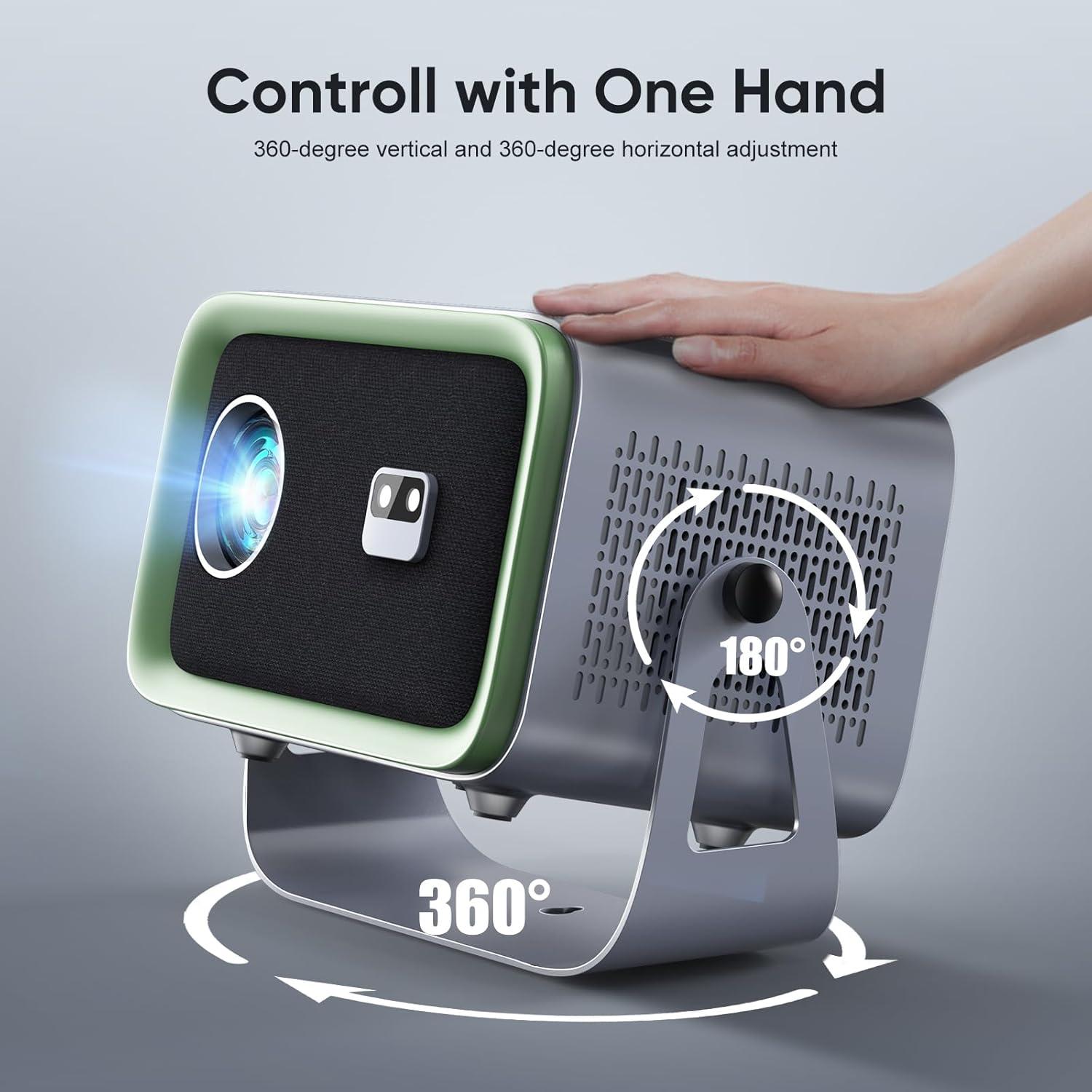 Proyector 4K Haqdl HA04 Mini con Auto Enfoque y WiFi