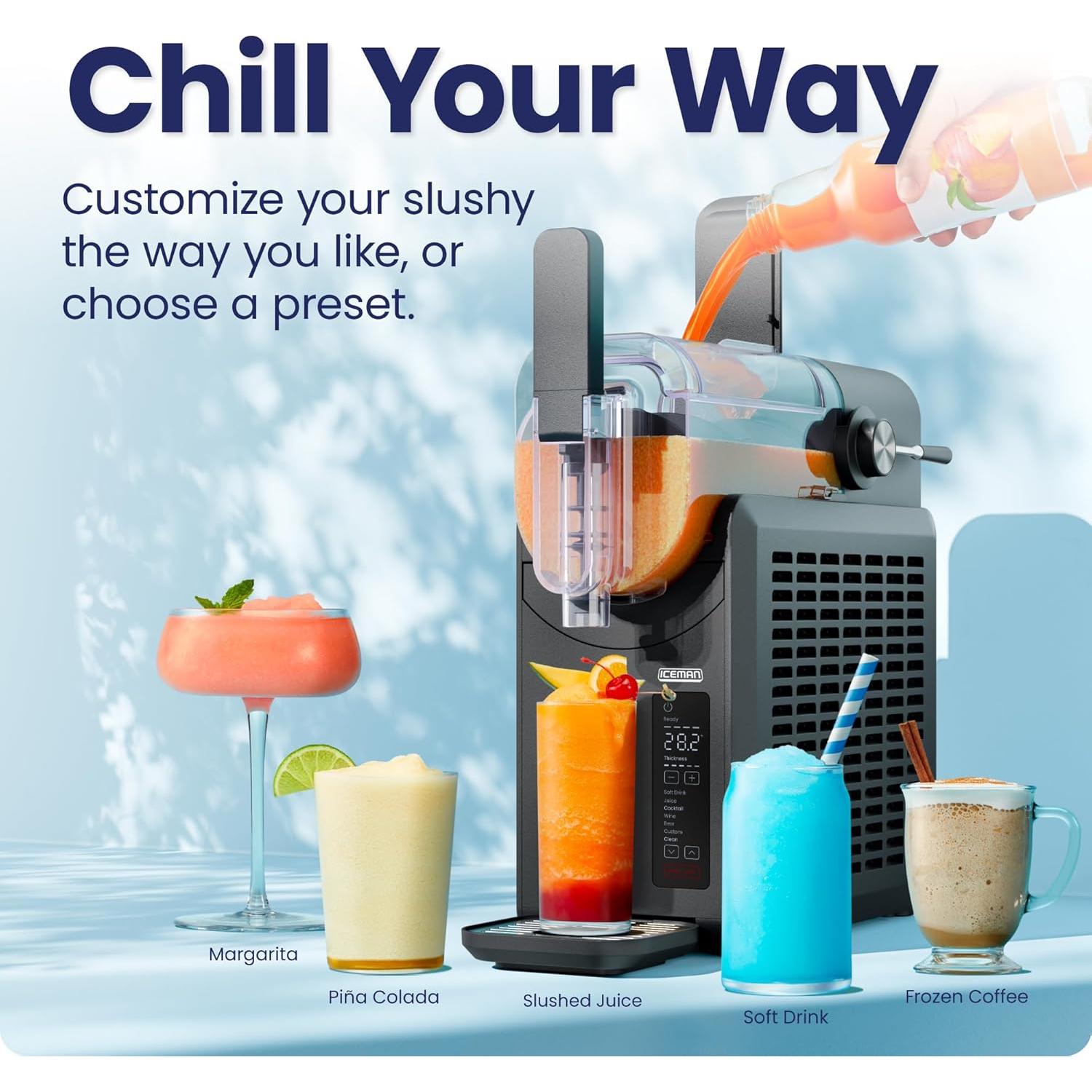 Máquina de Slushie Iceman Slush-Ease 1.42L Automática Negra