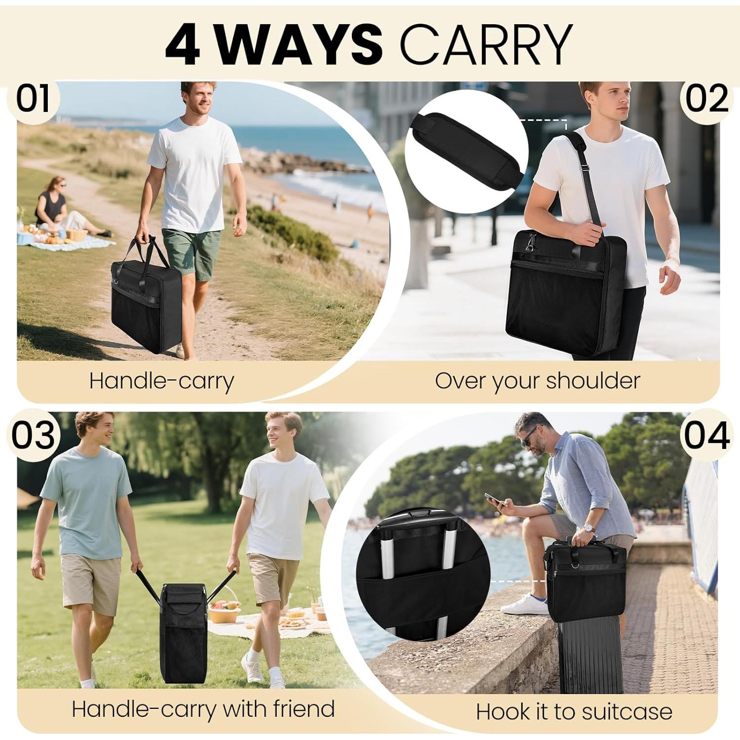 Bolsa de Transporte LOLLIDO para Máquina de Slushi Negra 44.5x47x17cm