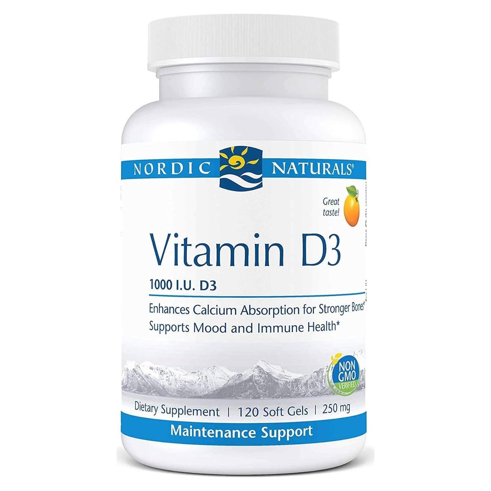 Nordic Naturals Pro Vitamina D3 1000 UI Naranja 120 Mini Gelatinas