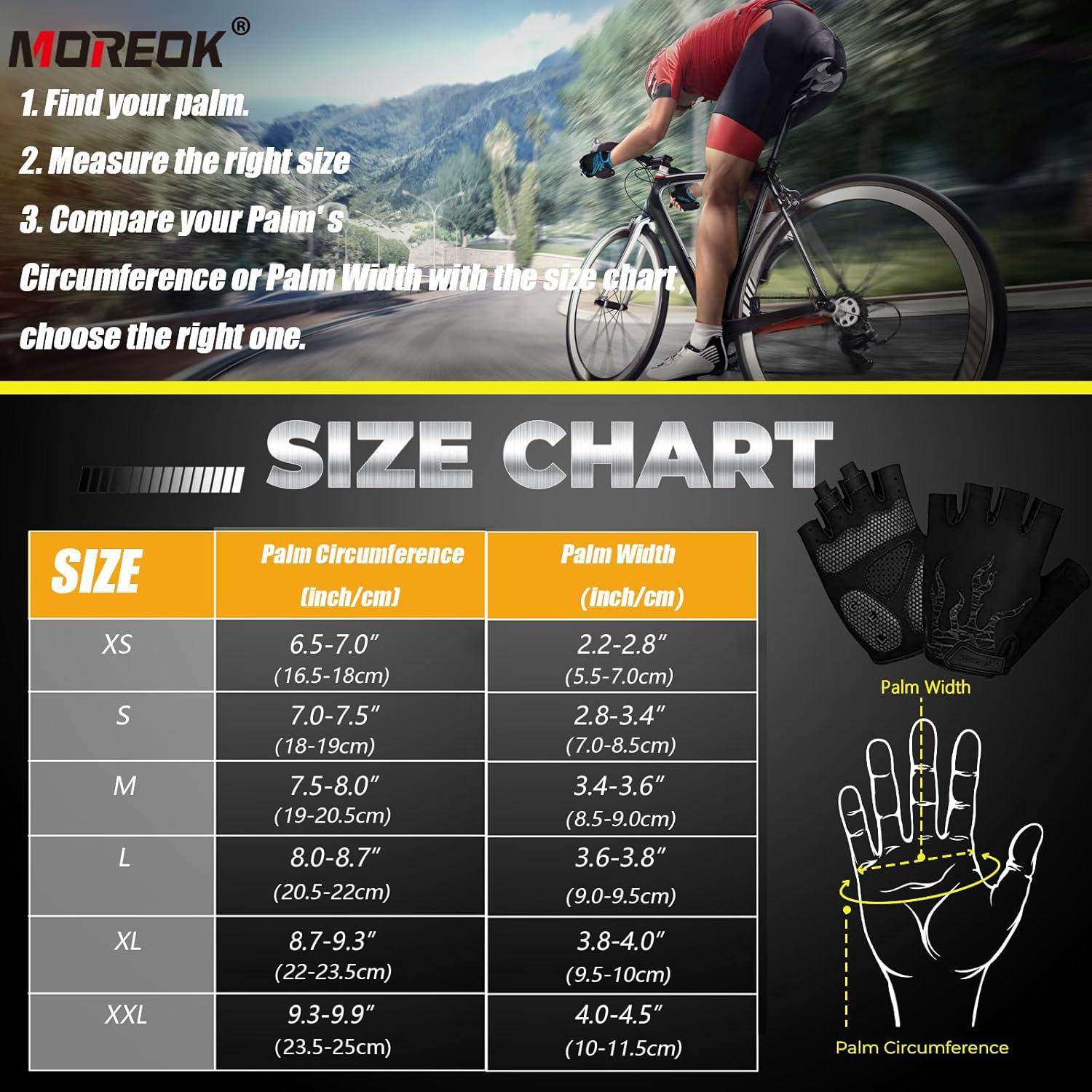 Guantes de Ciclismo MOREOK Unisex 5MM Gel Antideslizantes