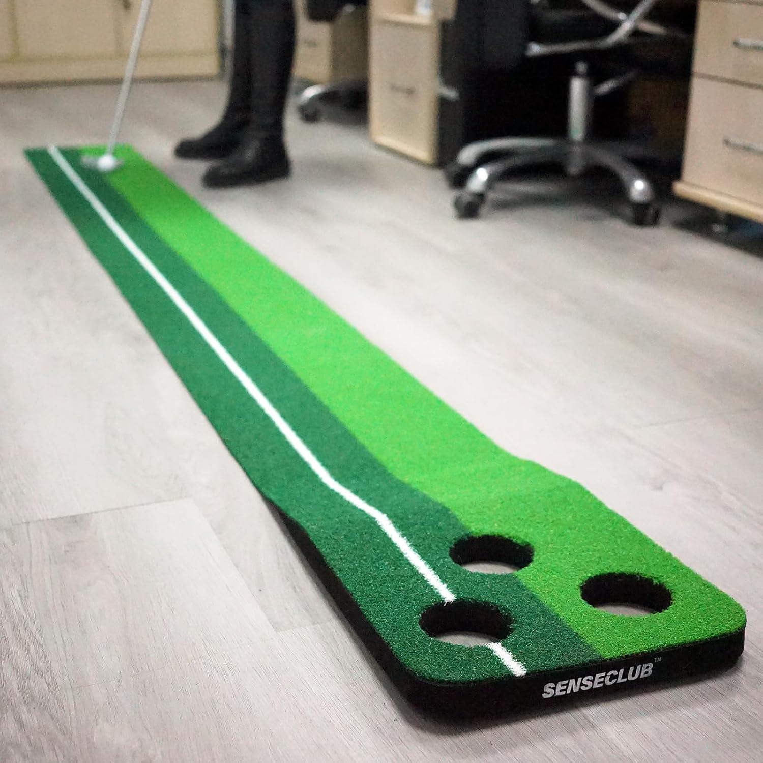 Mat de Putting Plegable SENSECLUB SC-S1 3 Hoyos 2.44x0.30m