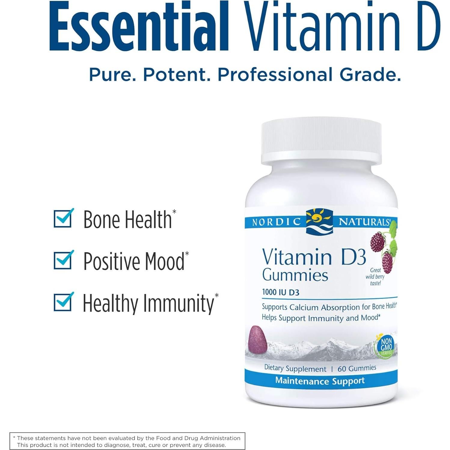 Gomitas Pro Vitamina D3 Nordic Naturals 60 Unidades 1000 UI