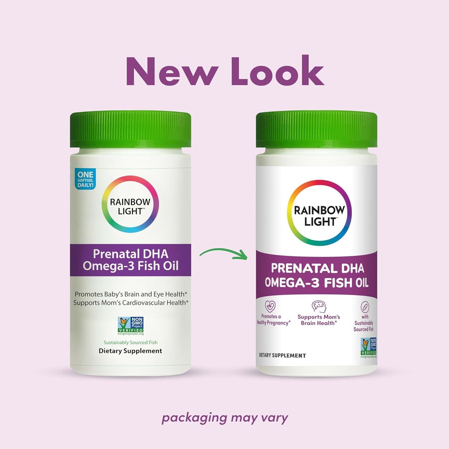 Vitaminas DHA Prenatales Rainbow Light 180 Gelatinas Blandas