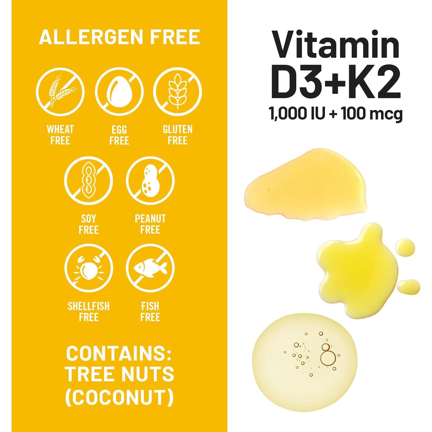 NatureWise Vitamina D3 1000UI + K2 100mcg - 30 Gelatinas Blandas