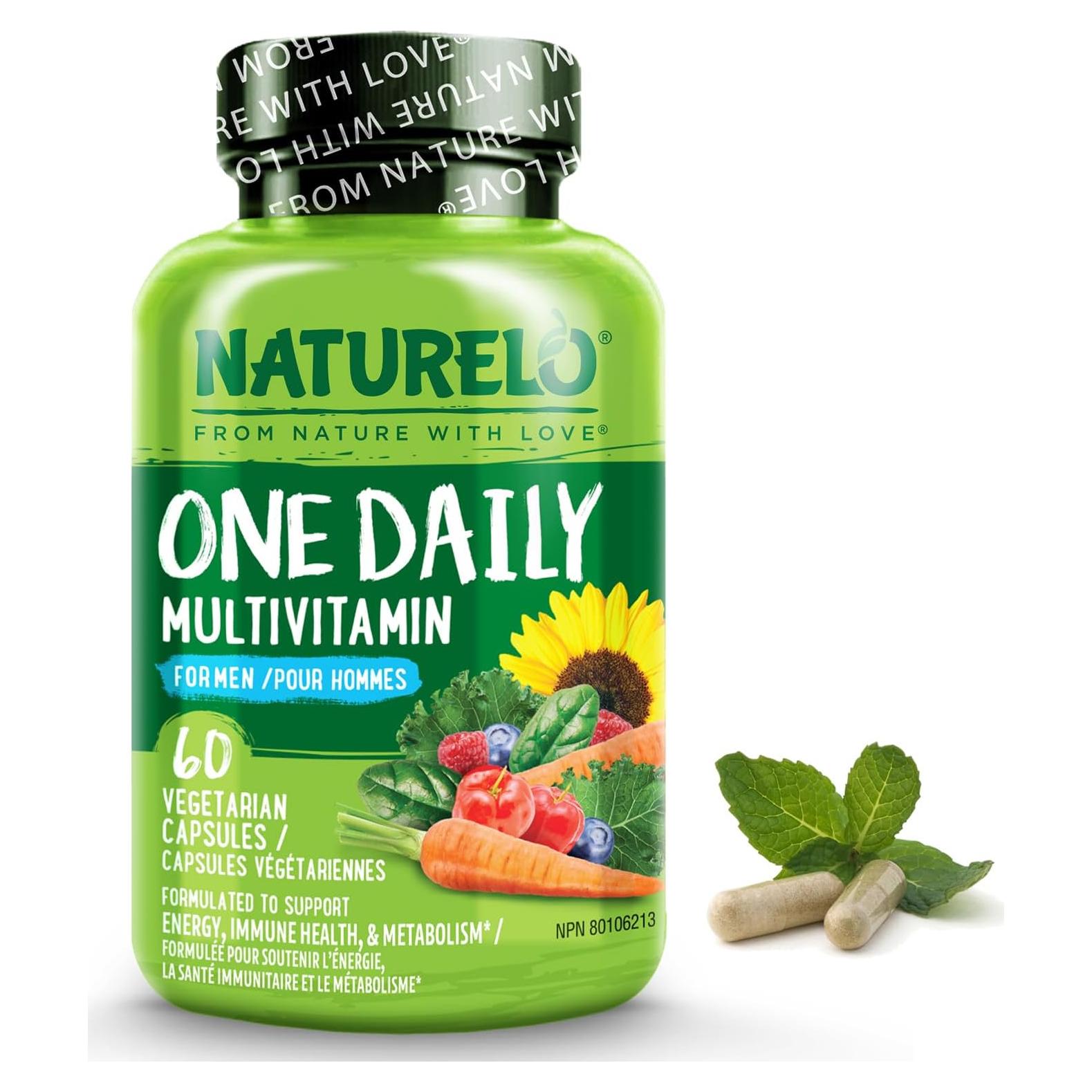 Multivitaminas Diarias para Hombres NATURELO - 60 Cápsulas Vegetarianas