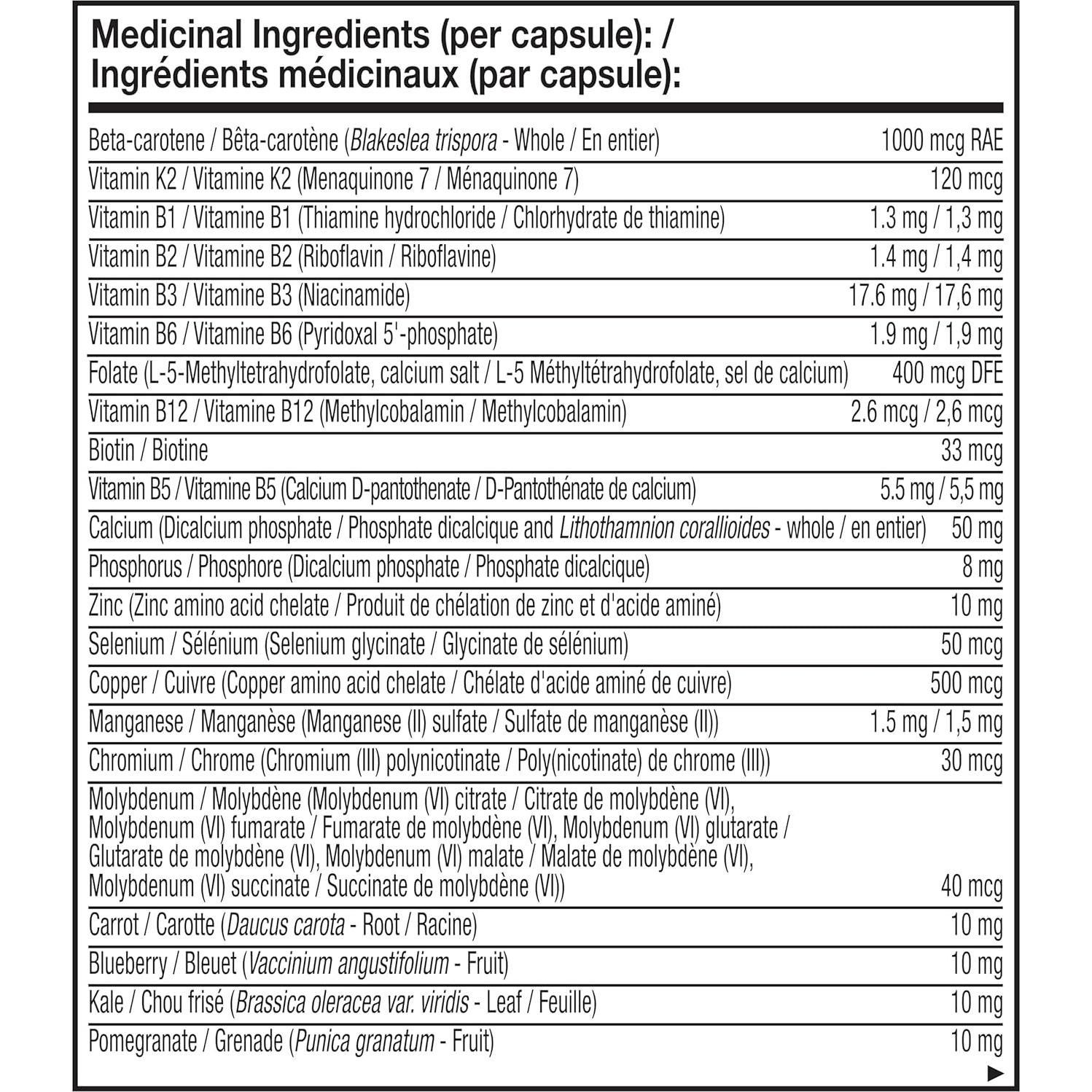 Multivitaminas Diarias para Hombres NATURELO - 60 Cápsulas Vegetarianas