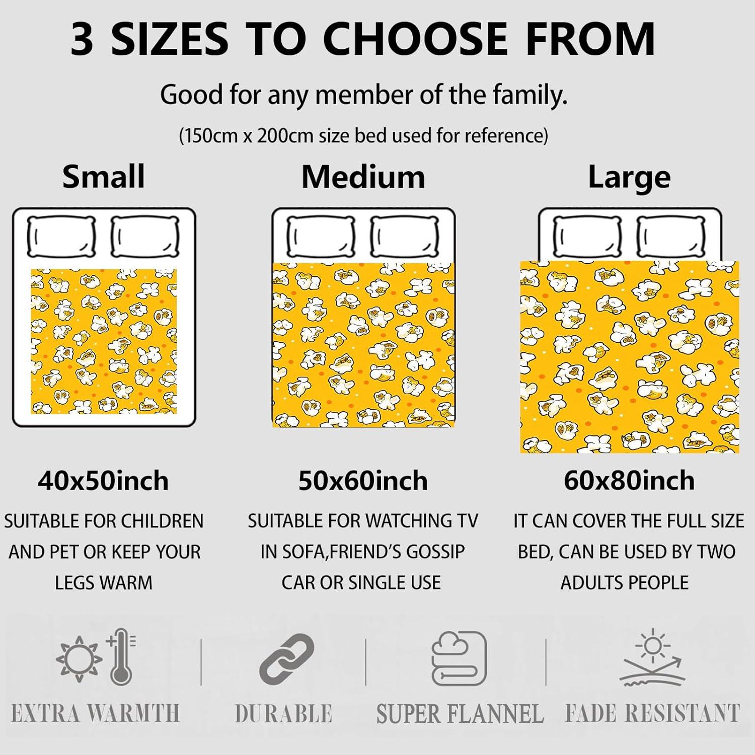 Manta de Franela Aonimonis 127x152 cm Patrón de Palomitas