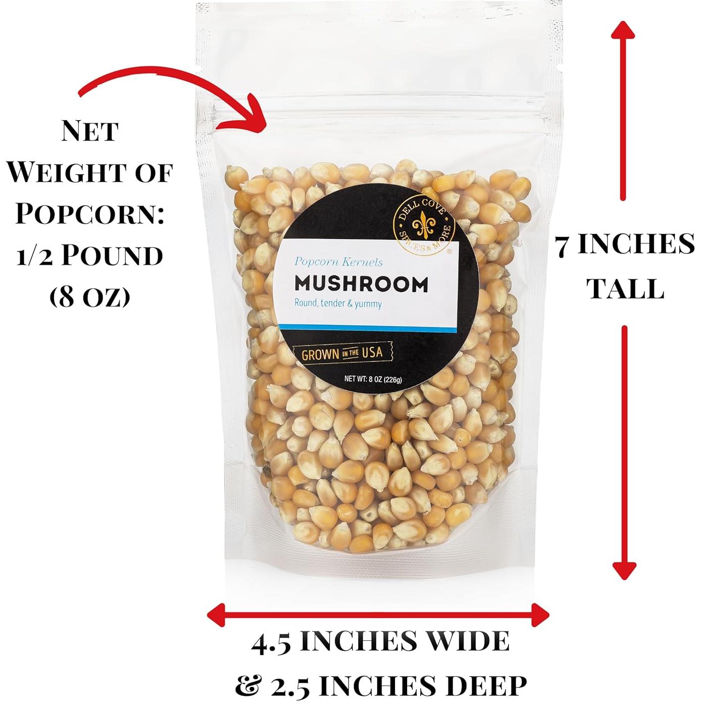 Granos de Palomitas de Maíz Gourmet Dell Cove 226g - Sin OGM