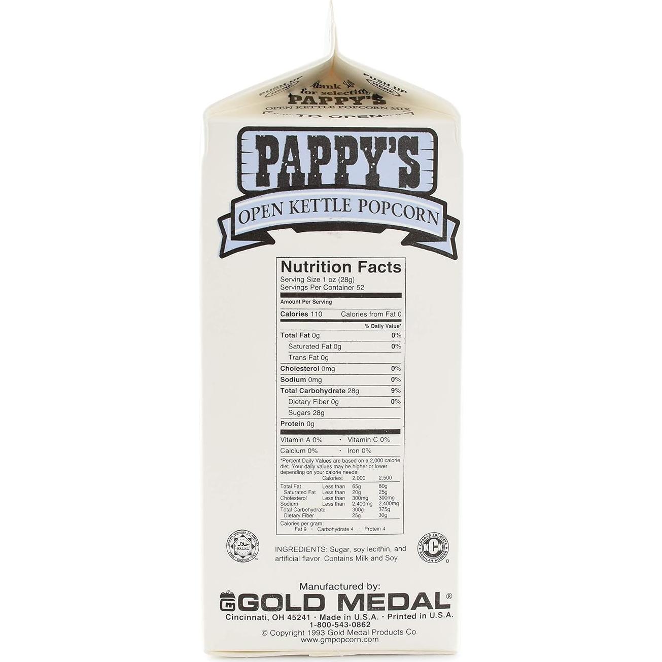 Mezcla para Palomitas de Maíz Pappy's Kettle Corn 1.47 Kg