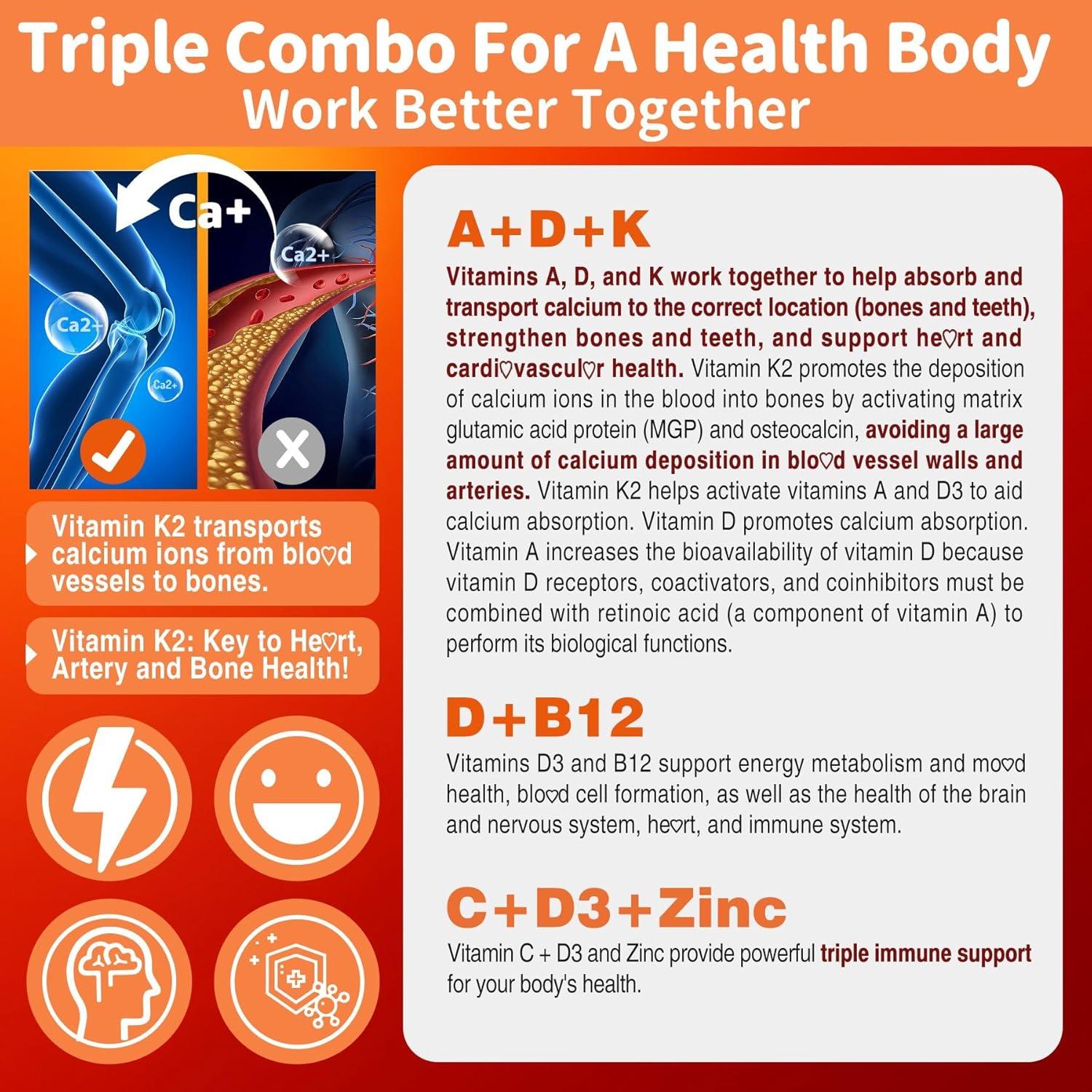 Multivitaminas Gominolas Veganas ADK + B12 Sin Azúcar 60 Unidades