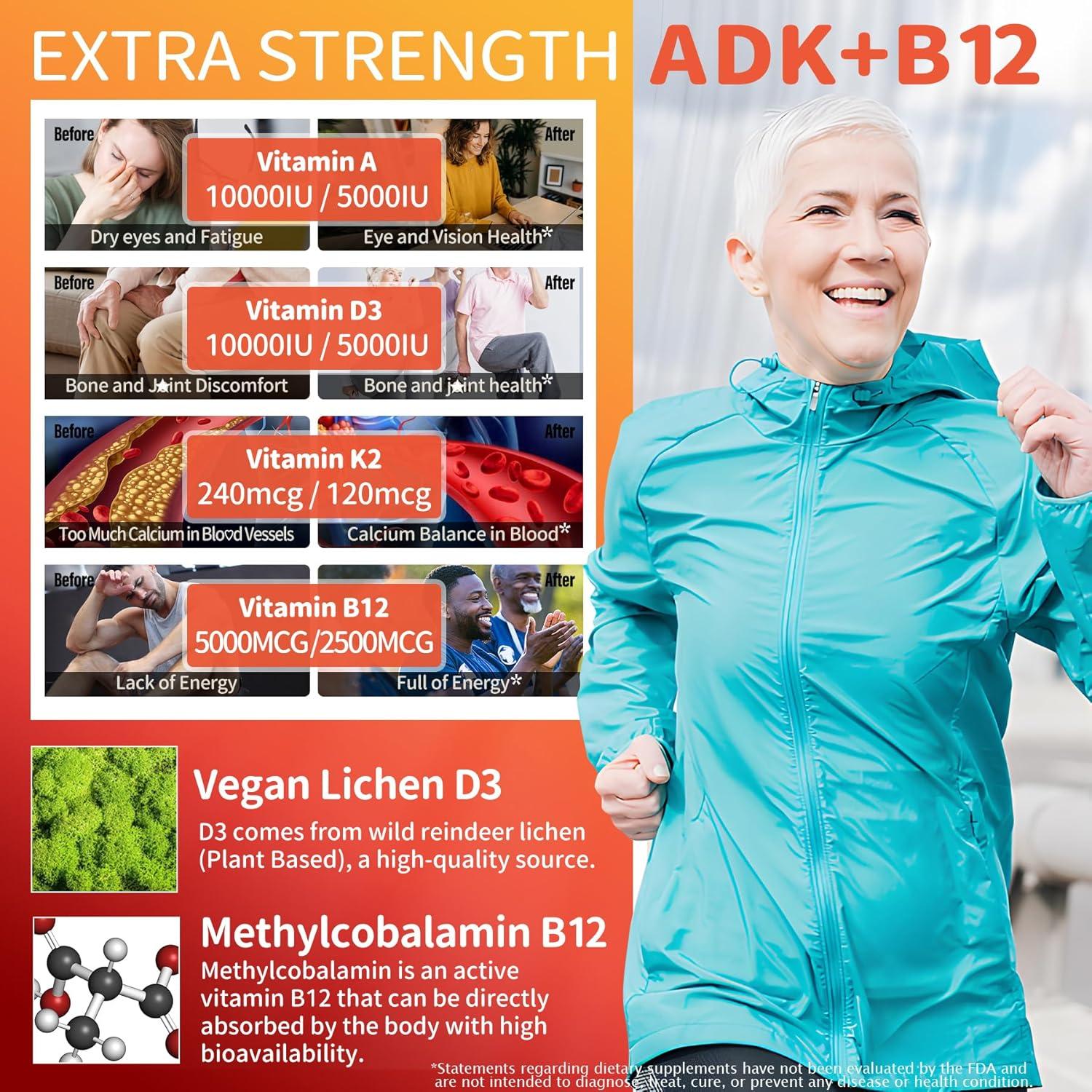 Multivitaminas Gominolas Veganas ADK + B12 Sin Azúcar 60 Unidades