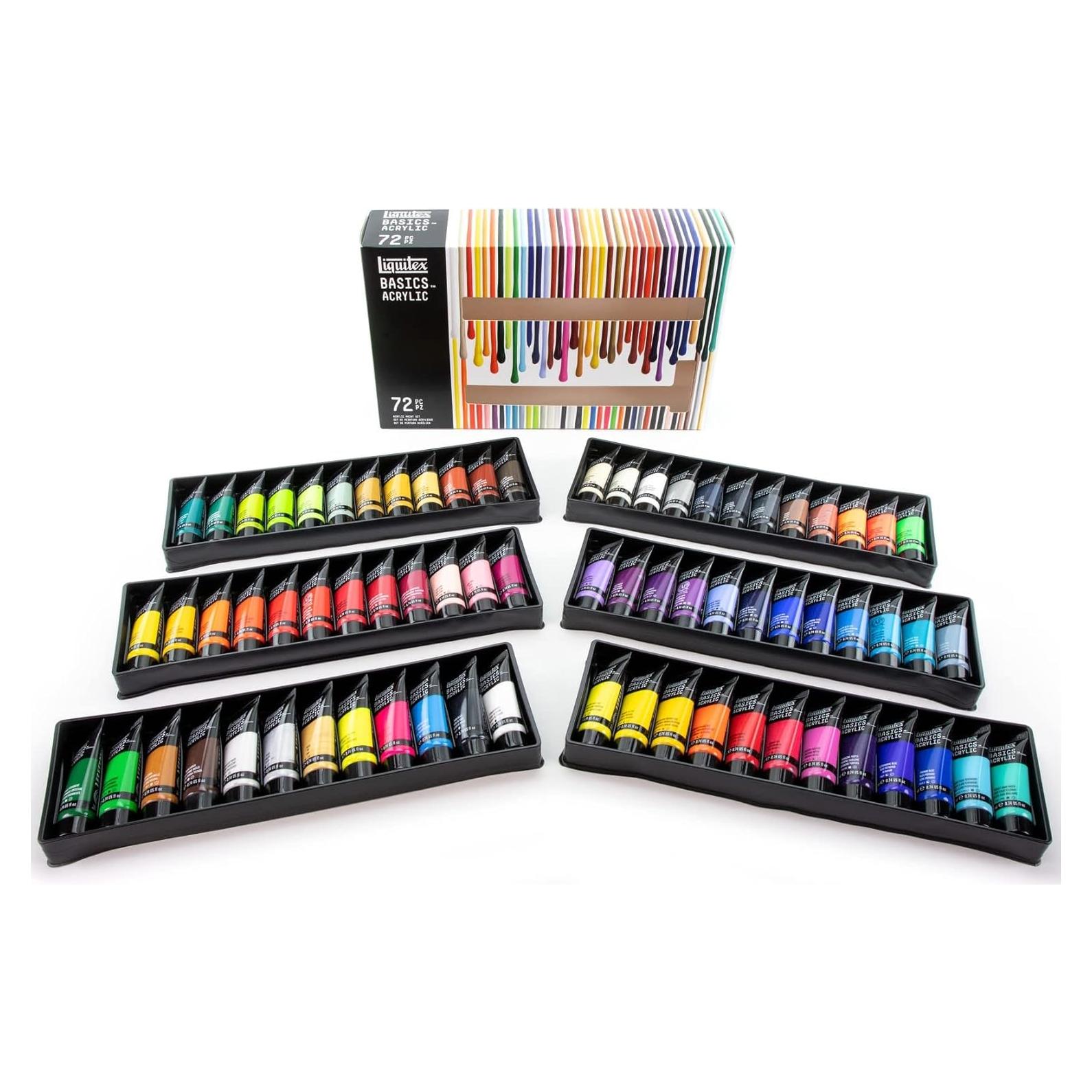 Juego de Pintura Acrílica Liquitex BASICS 72 Tubos 22ml