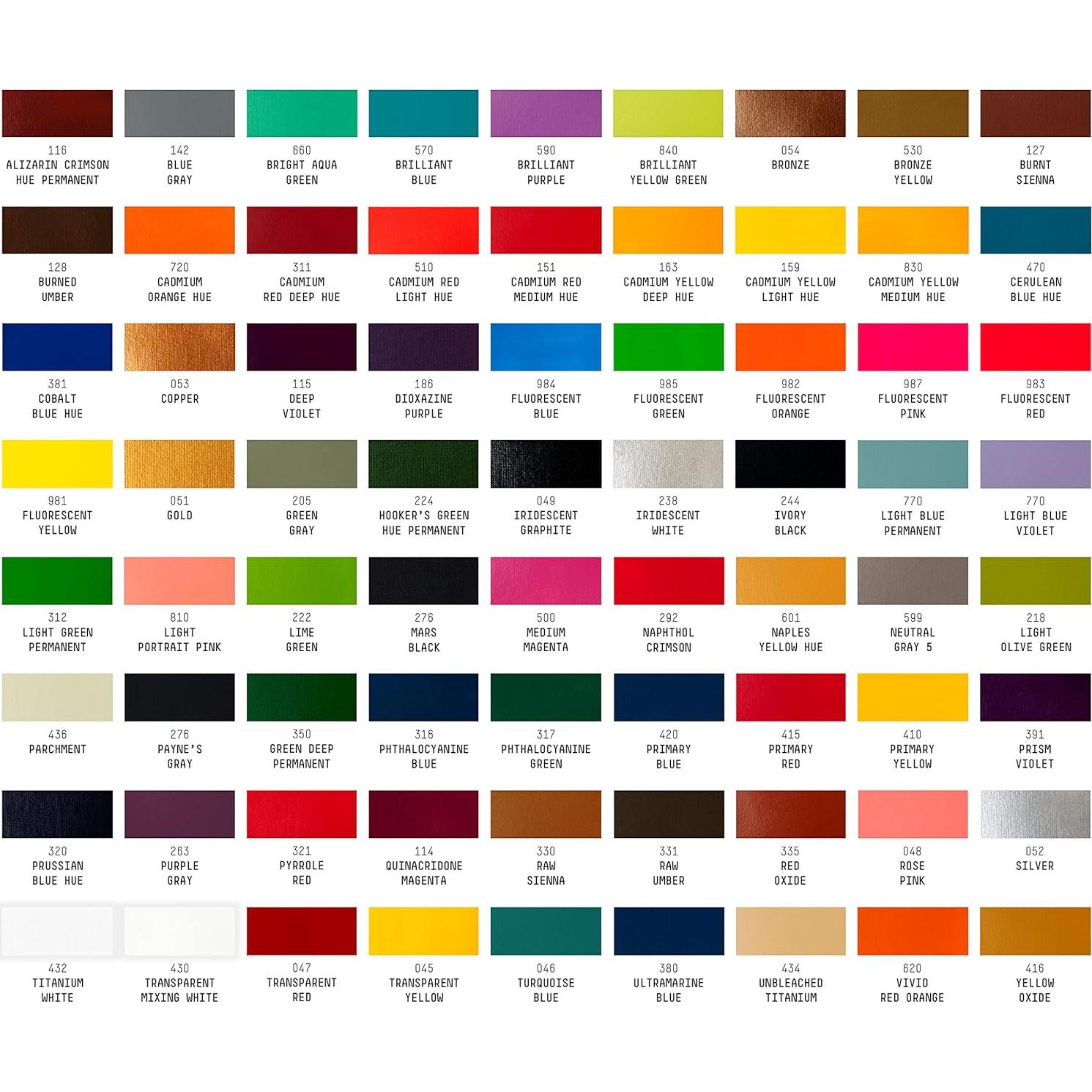 Juego de Pintura Acrílica Liquitex BASICS 72 Tubos 22ml