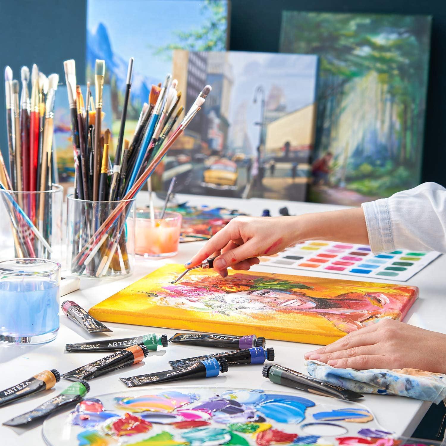 Set de 24 Pinturas Acrílicas ARTEZA 22 ml No Tóxicas