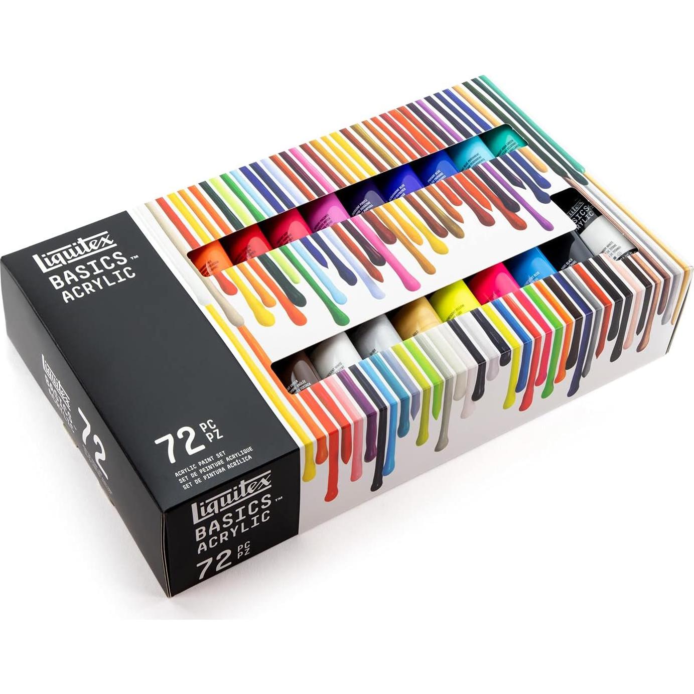 Juego de 72 colores acrílicos Liquitex Basics 22 ml cada uno