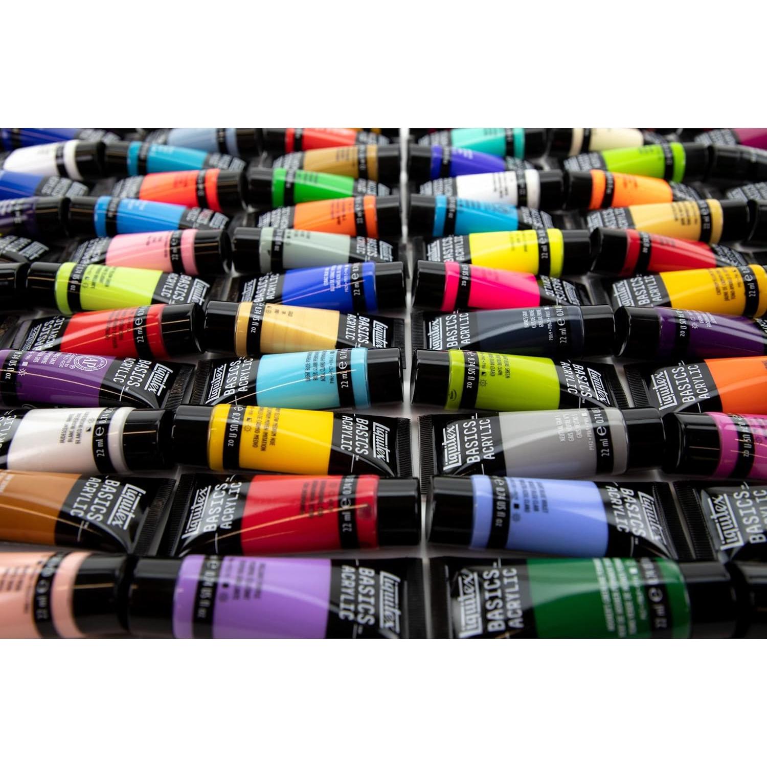 Juego de 72 colores acrílicos Liquitex Basics 22 ml cada uno