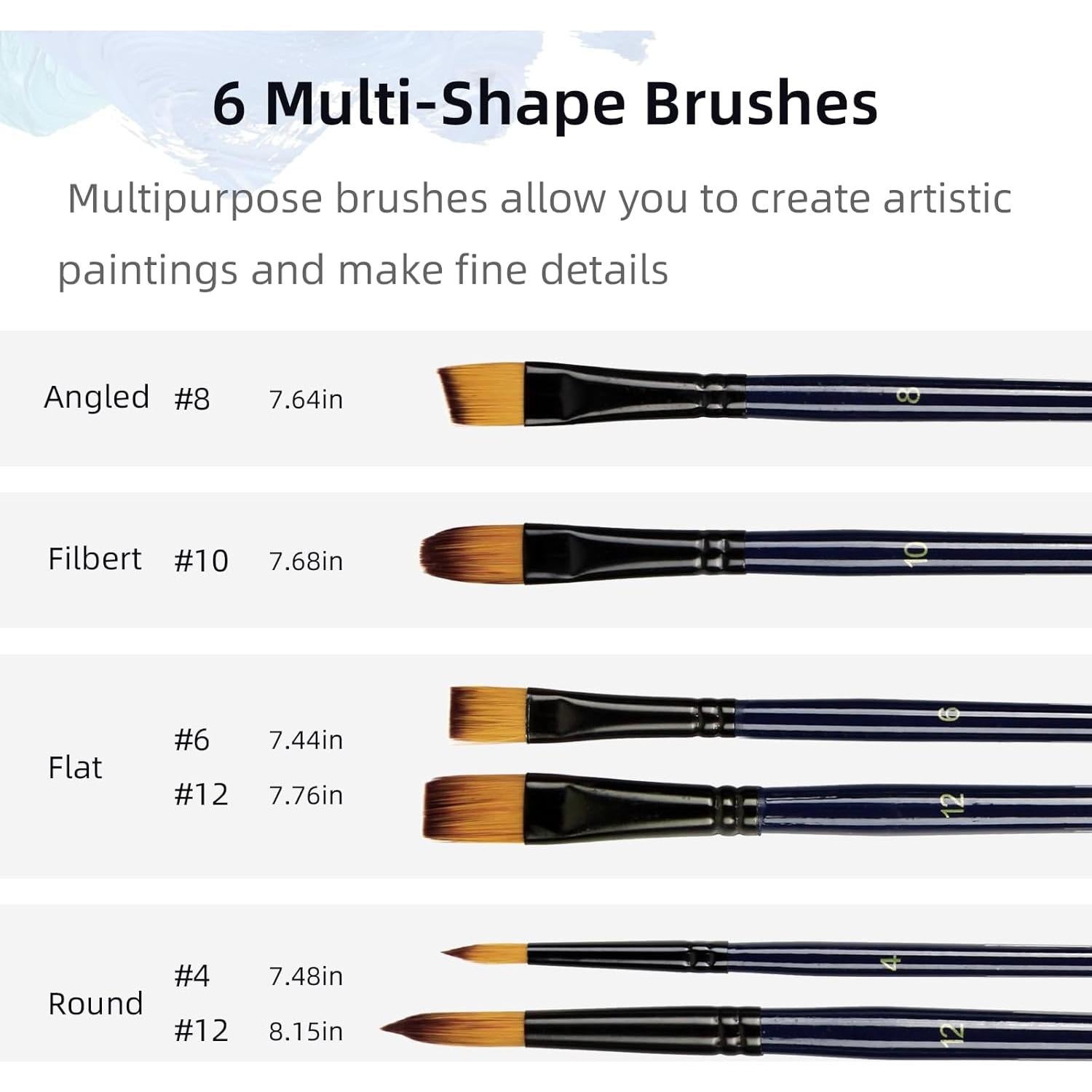 Juego de Pintura Acrílica Falling in Art 12 Tubos 12ml No Tóxicos