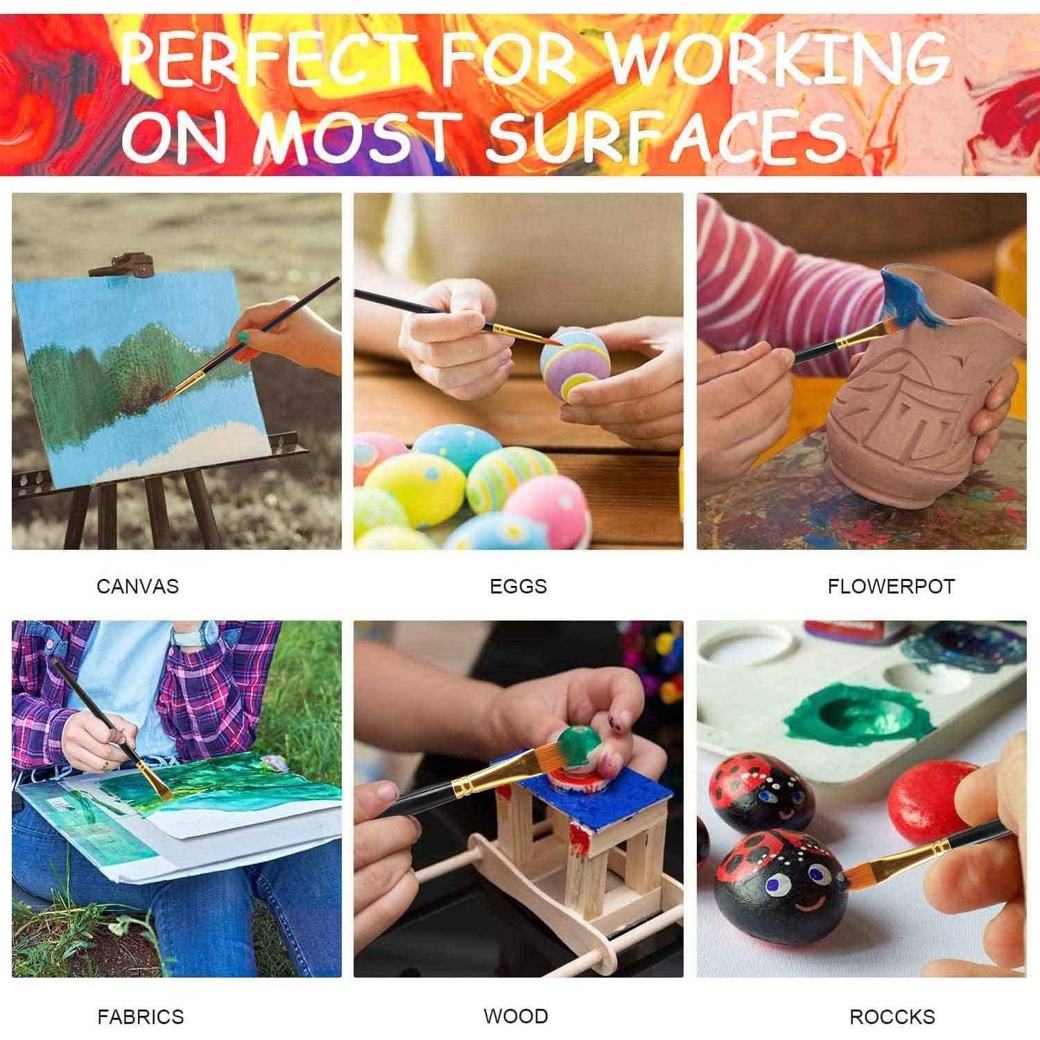 Set de Pintura Acrílica GC QUILL 54 Piezas con Lienzos y Pinceles