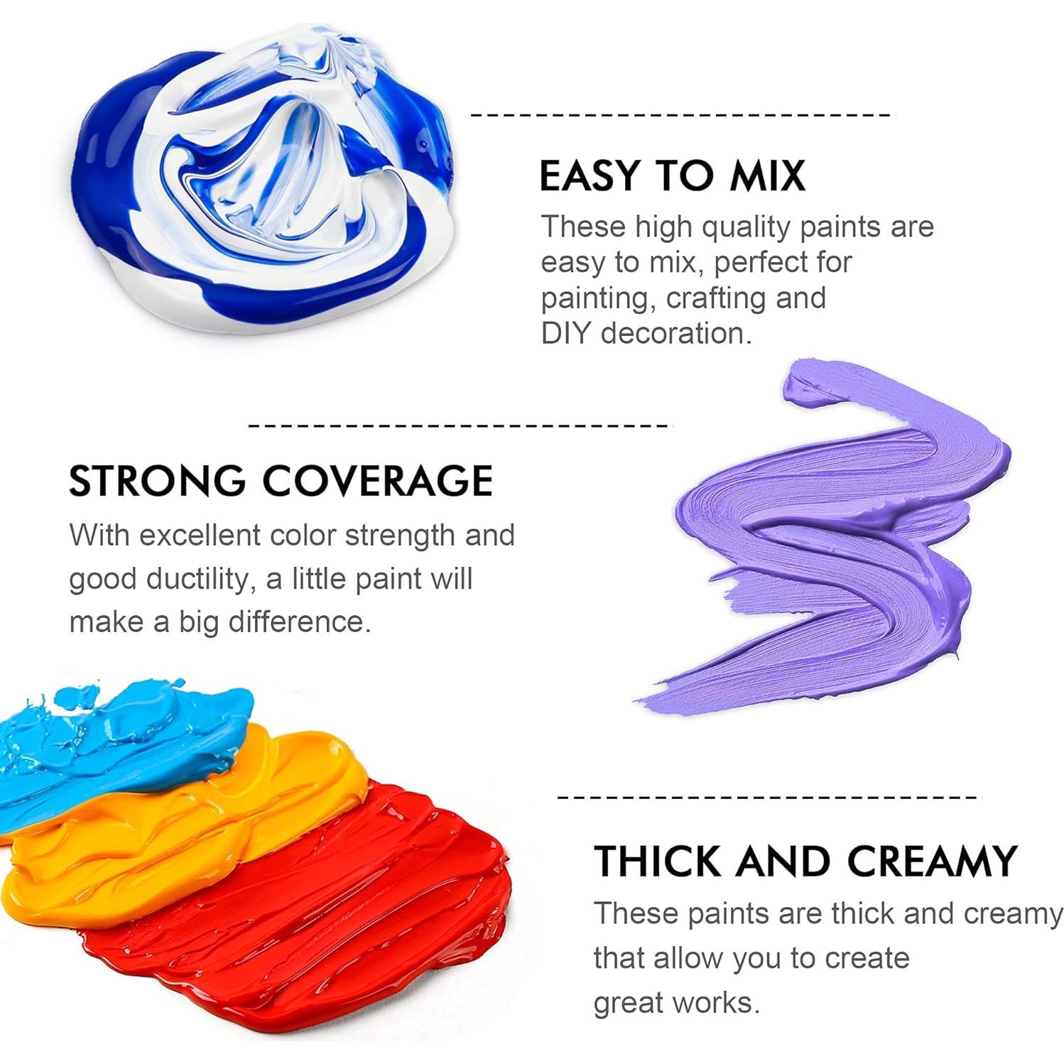 Set de Pintura Acrílica Shuttle Art 66 Colores 82 Piezas