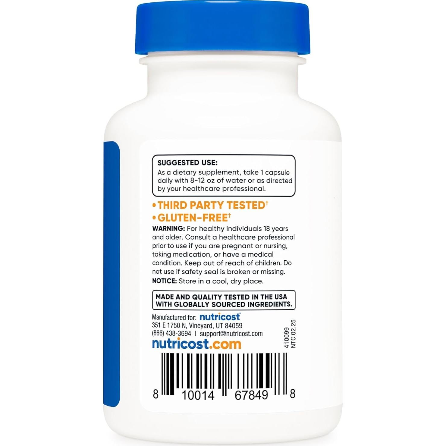Nutricost Vitamina B12 2000mcg Metilcobalamina 120 Cápsulas Vegetarianas