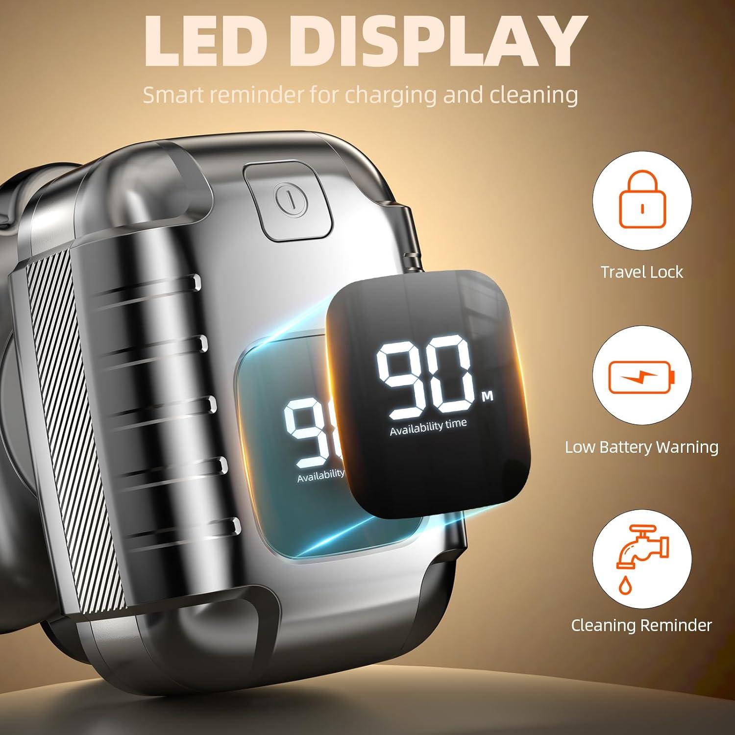 Afeitadora eléctrica 5 en 1 UltraCaput JK-7713 IPX7 LED