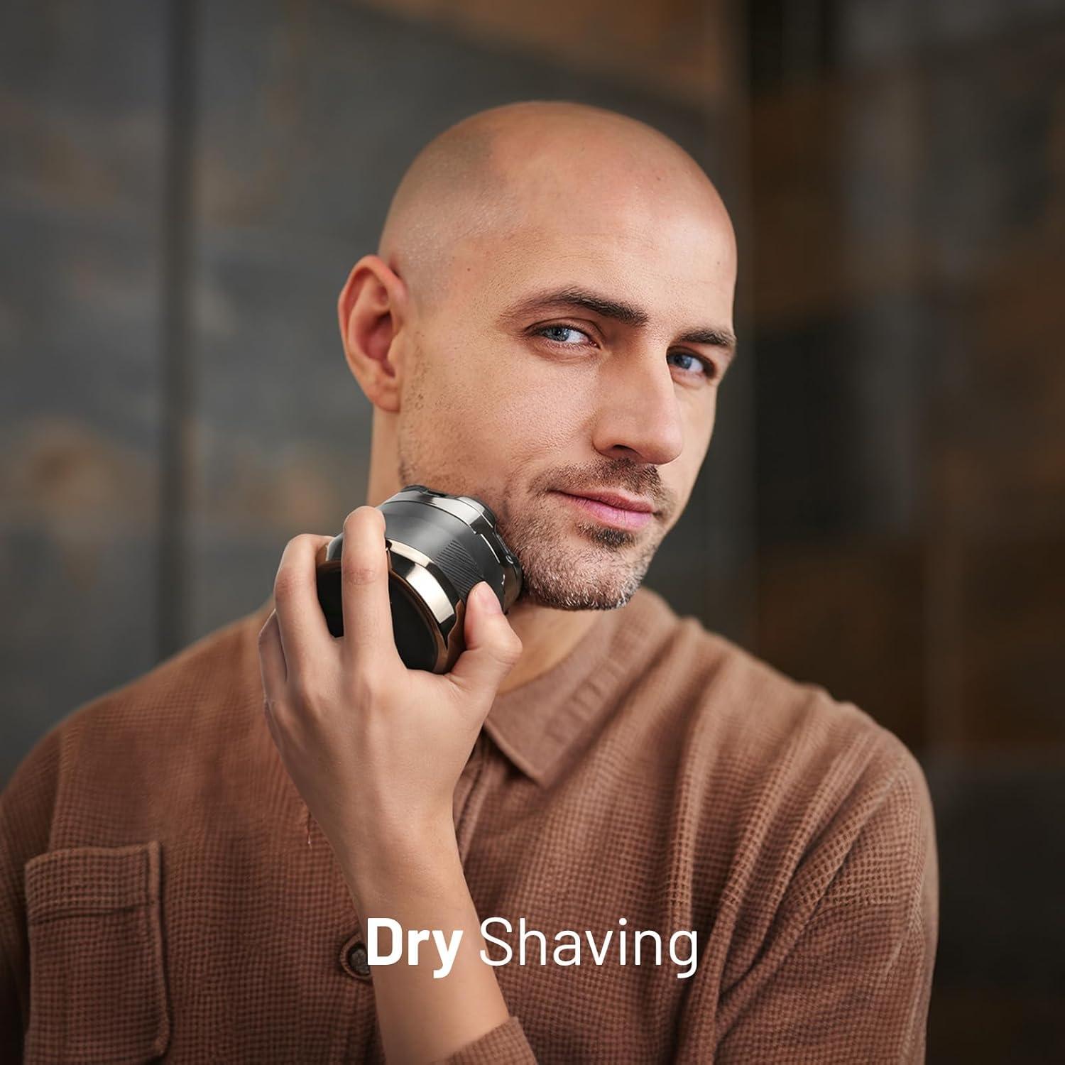 Afeitadora Eléctrica 7D NIWUIO para Cabeza Calva - Afeitado Húmedo/Seco