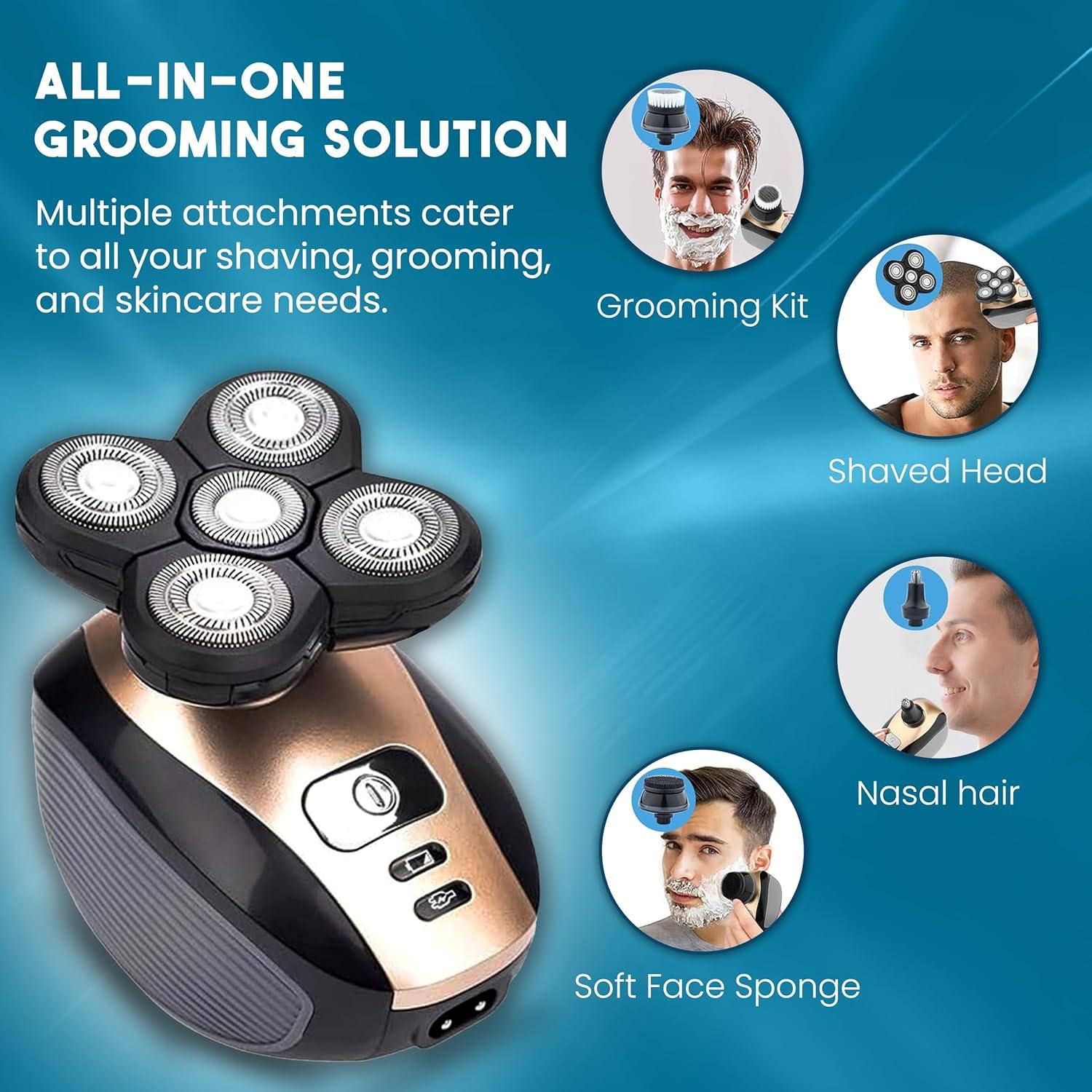 Afeitadora eléctrica rotativa 5 en 1 The Perfect Part