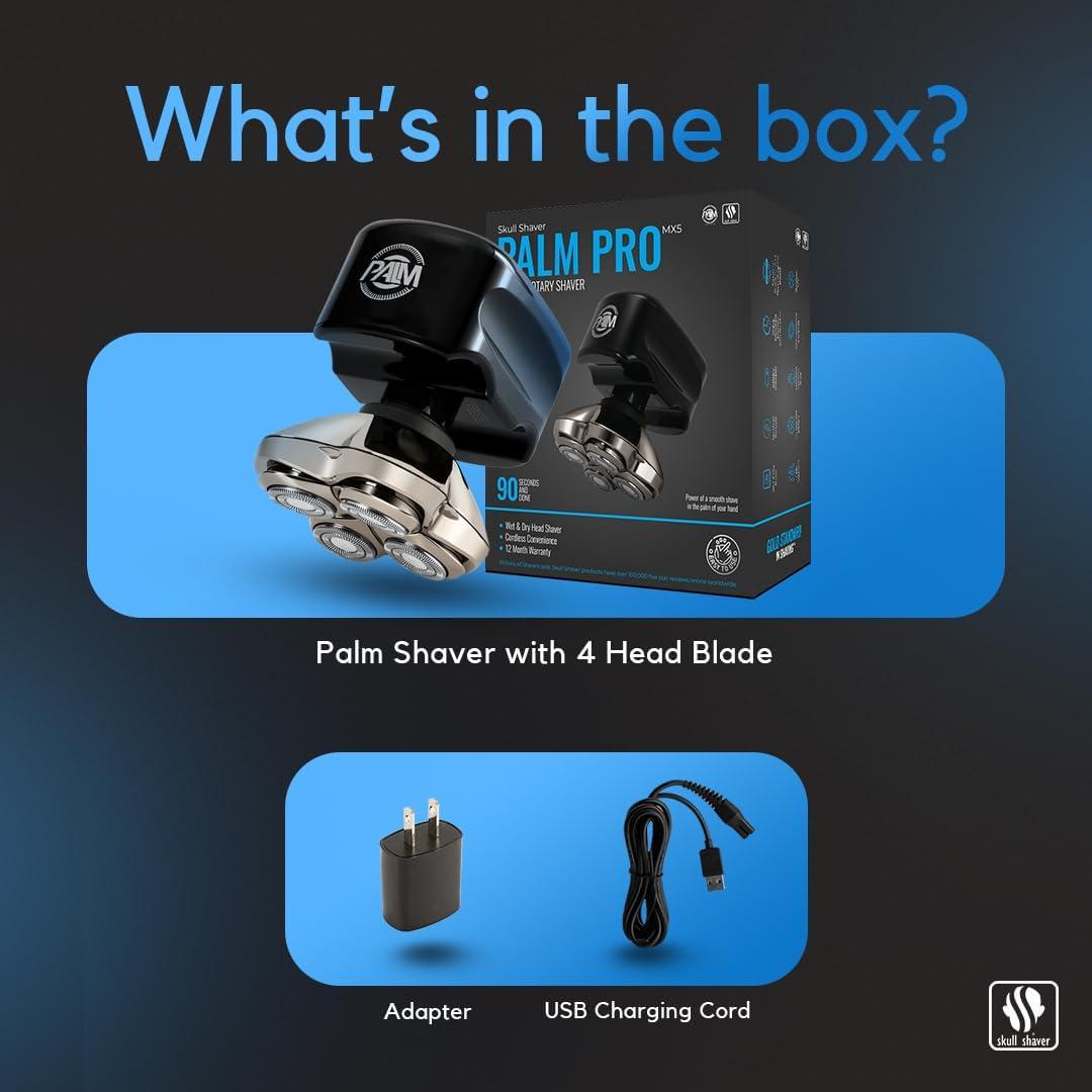 Afeitadora de Cabeza y Cara Skull Shaver Palm MX5 - 4 Cuchillas