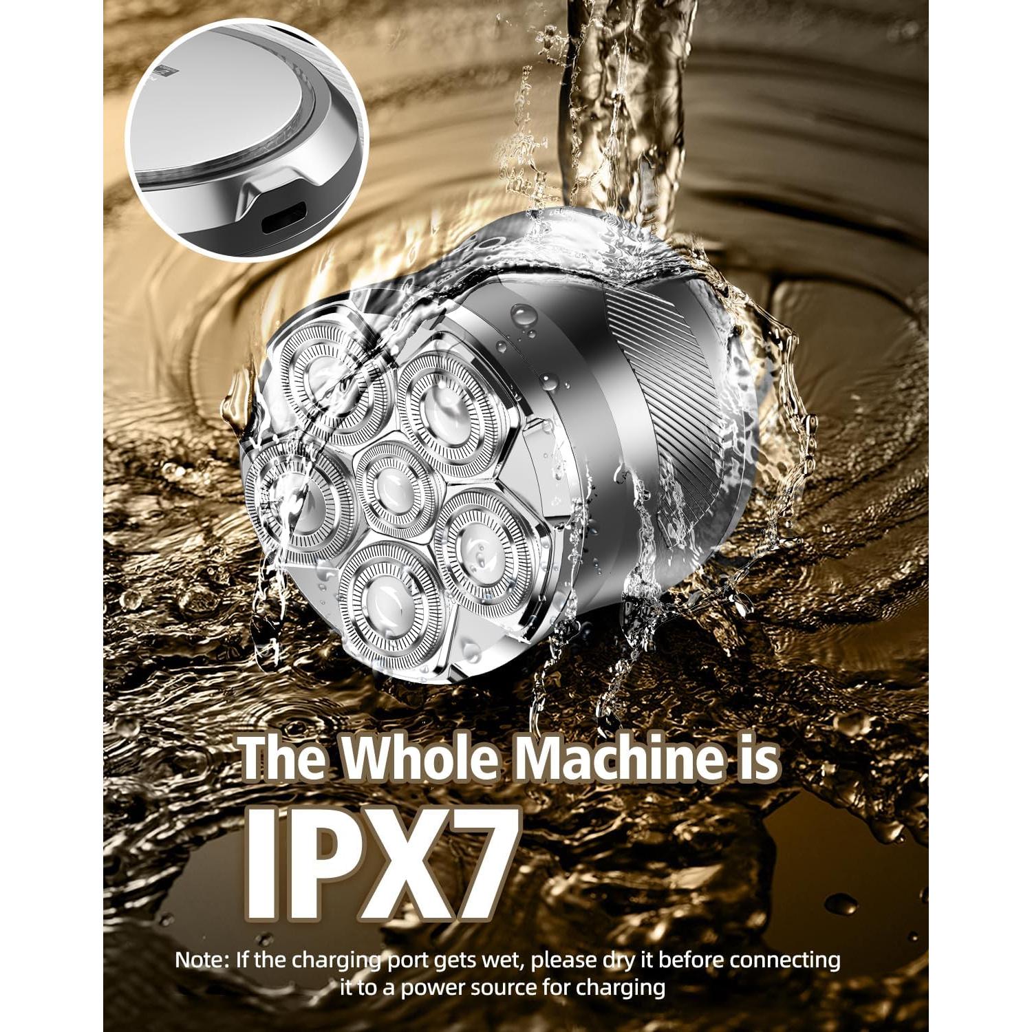 Afeitadora eléctrica VOVO BS-8002A 6D para cabeza y cara