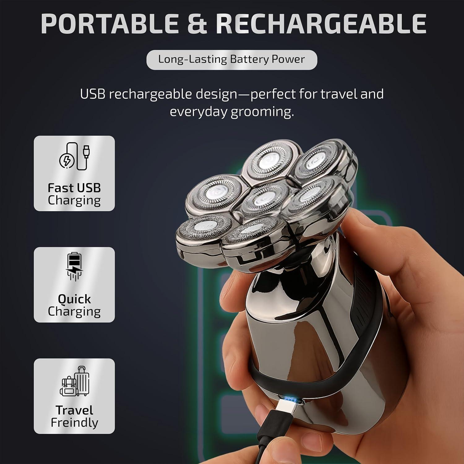 Afeitadora eléctrica 7D impermeable IPX7 The Perfect Part