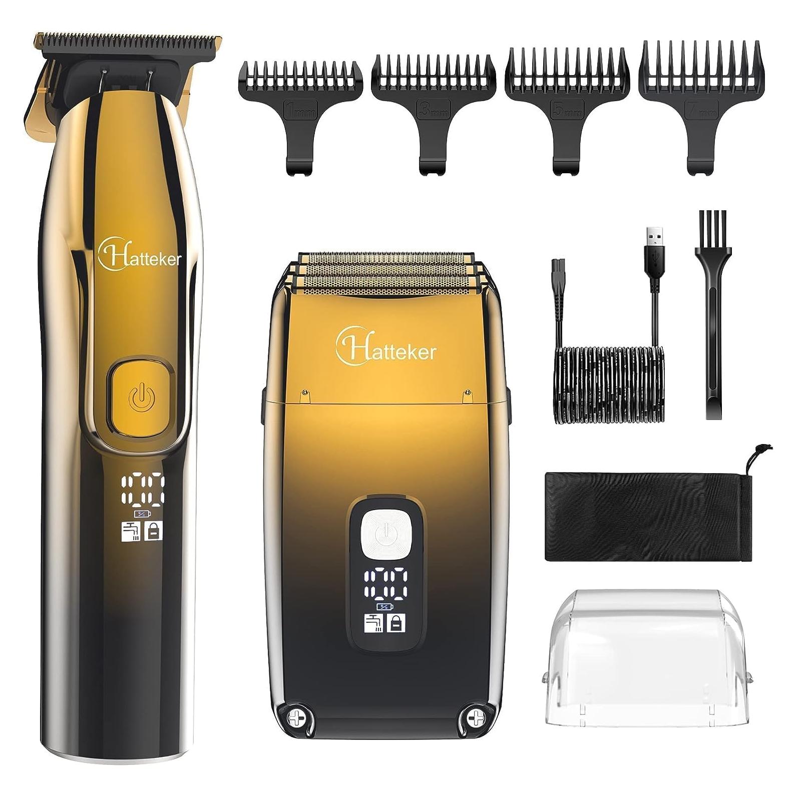 Afeitadora Eléctrica Hatteker RSCW-767 2 en 1 Impermeable