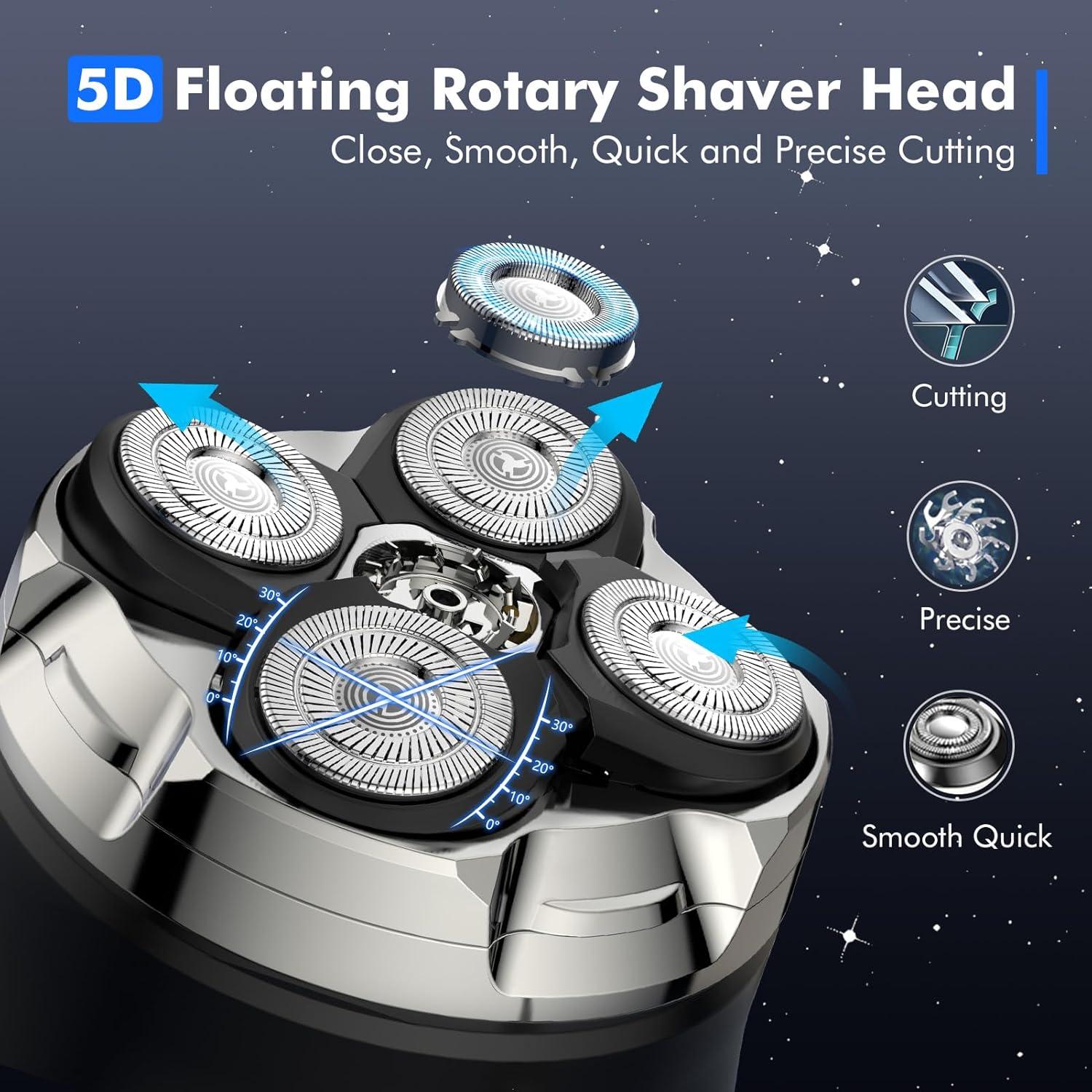 Afeitadora Eléctrica 5D NEXT BEAUTY Impermeable para Hombres