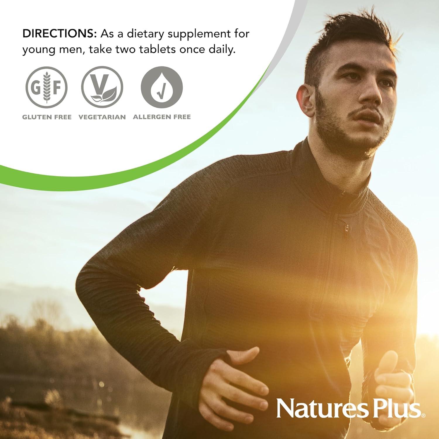 Natures Plus Power Teen para Él - 60 Tabletas Masticables Fruta Silvestre - Multivitamínico Vegetariano Sin Azúcar