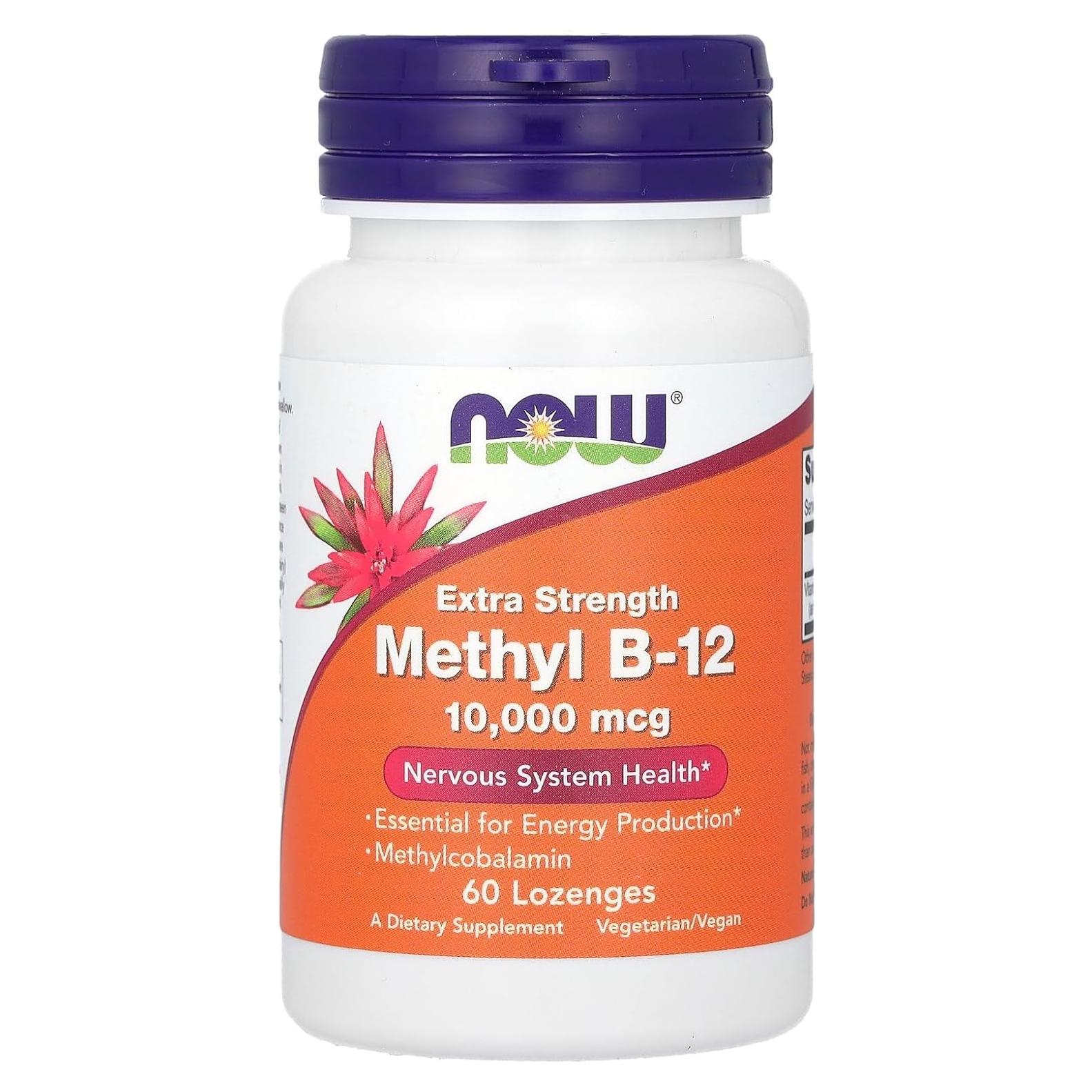 Suplemento NOW Foods Methyl B-12 10,000 mcg 60 Pastillas
