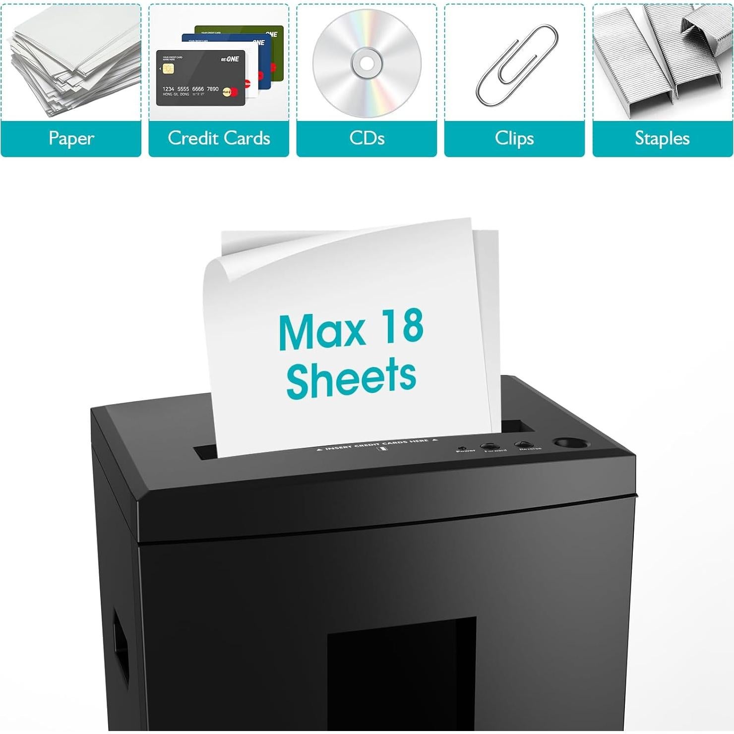 Trituradora de Papel WOLVERINE SD9113 18 Hojas Corte Cruzado