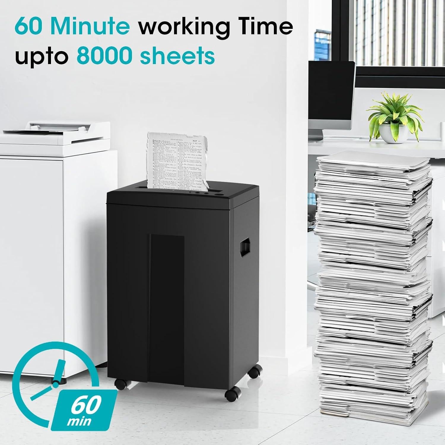 Trituradora de Papel WOLVERINE SD9113 18 Hojas Corte Cruzado