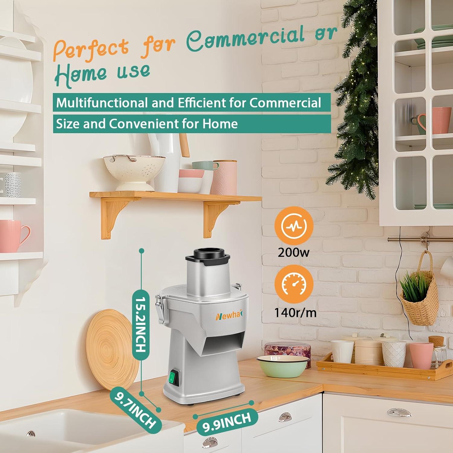 Picadora de Verduras Automática Newhai DZ-2 200W Acero Inoxidable