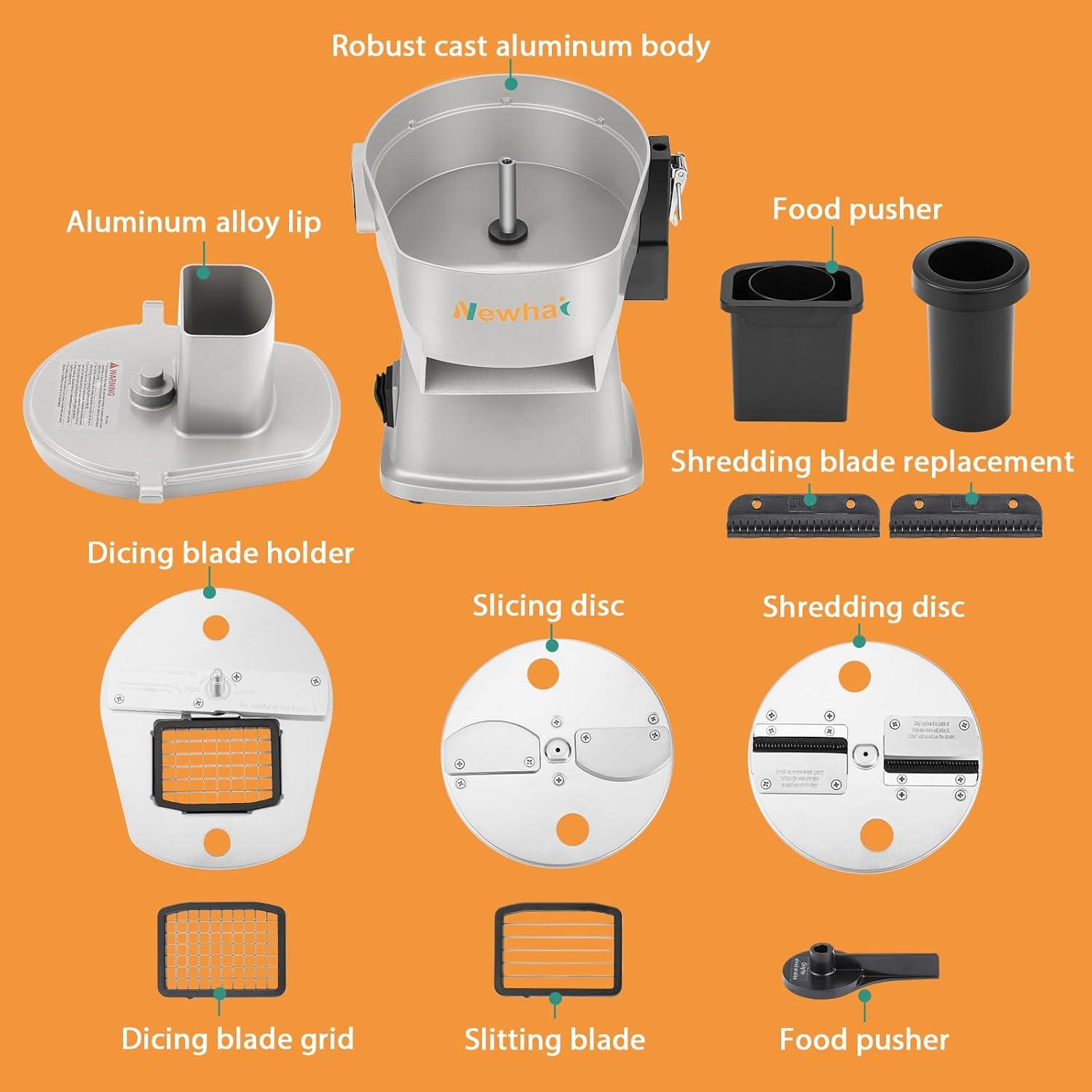 Picadora de Verduras Automática Newhai DZ-2 200W Acero Inoxidable