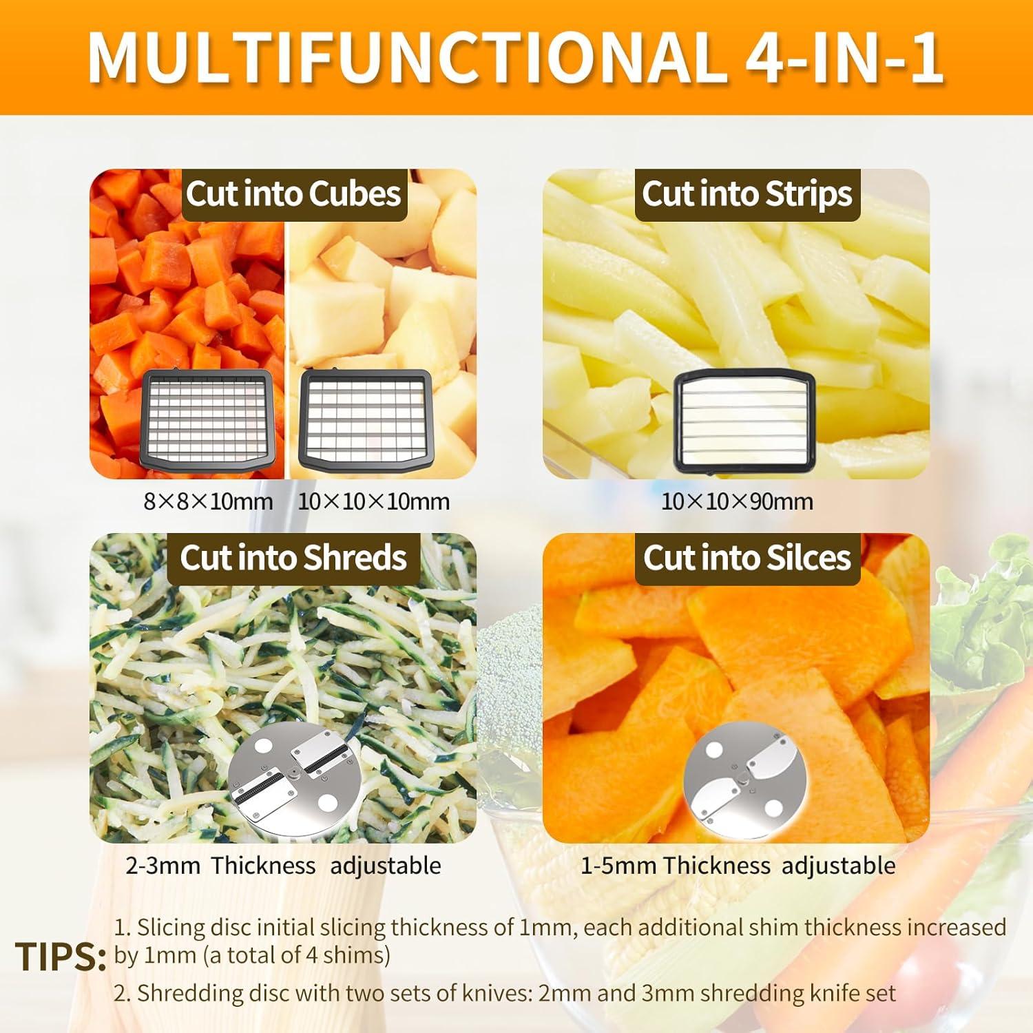 Picadora de Verduras Eléctrica 200W TERUISI GJ817 4 en 1