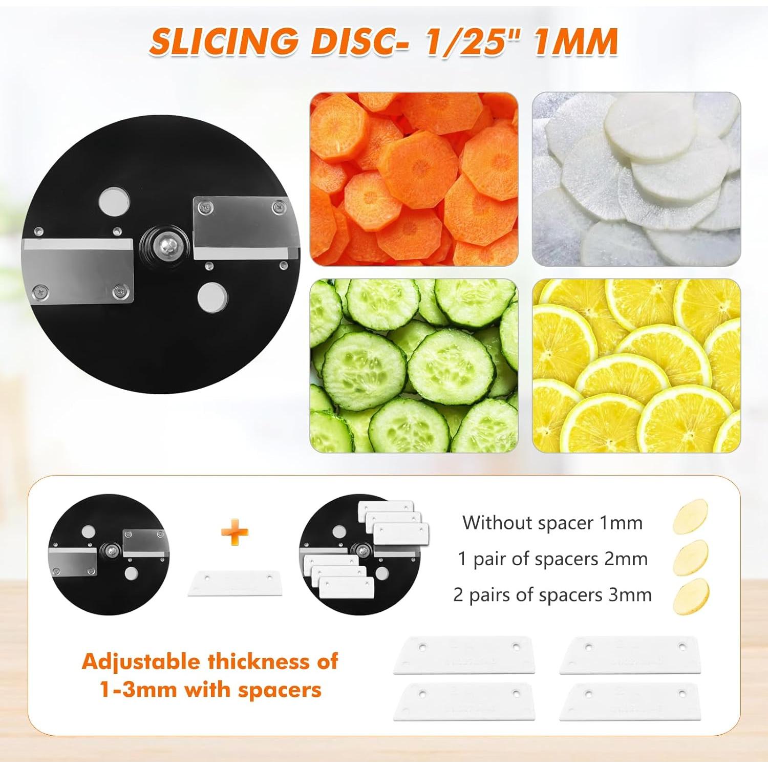 Cortador de Verduras Eléctrico Anatole CFP-1 100W Acero Inoxidable