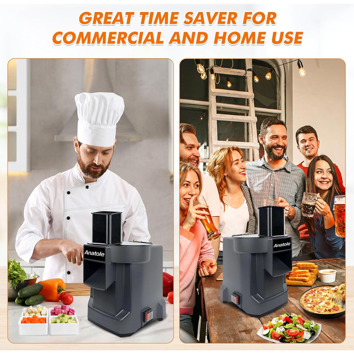 Cortador de Verduras Eléctrico Anatole CFP-1 100W Acero Inoxidable