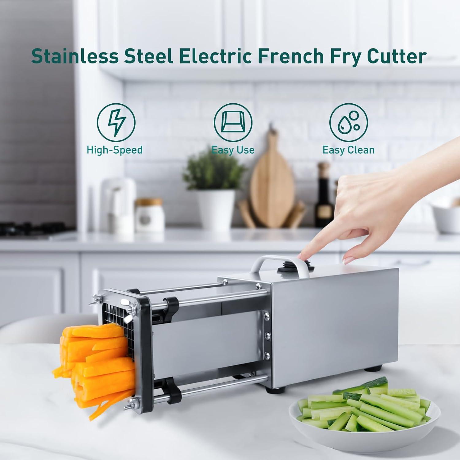 Cortadora de Papas Fritas Eléctrica Empculd 40W Acero Inoxidable