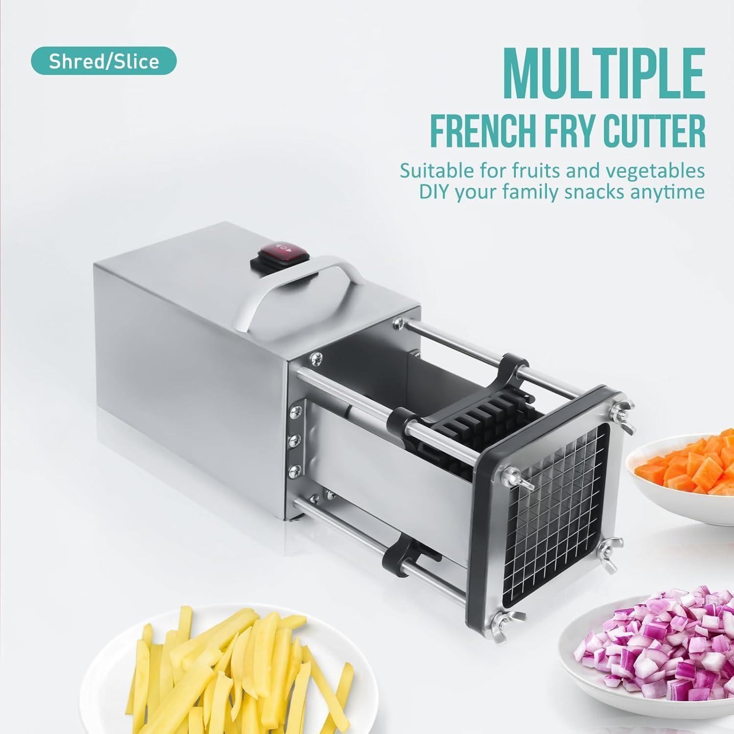 Cortadora de Papas Fritas Eléctrica Empculd 40W Acero Inoxidable