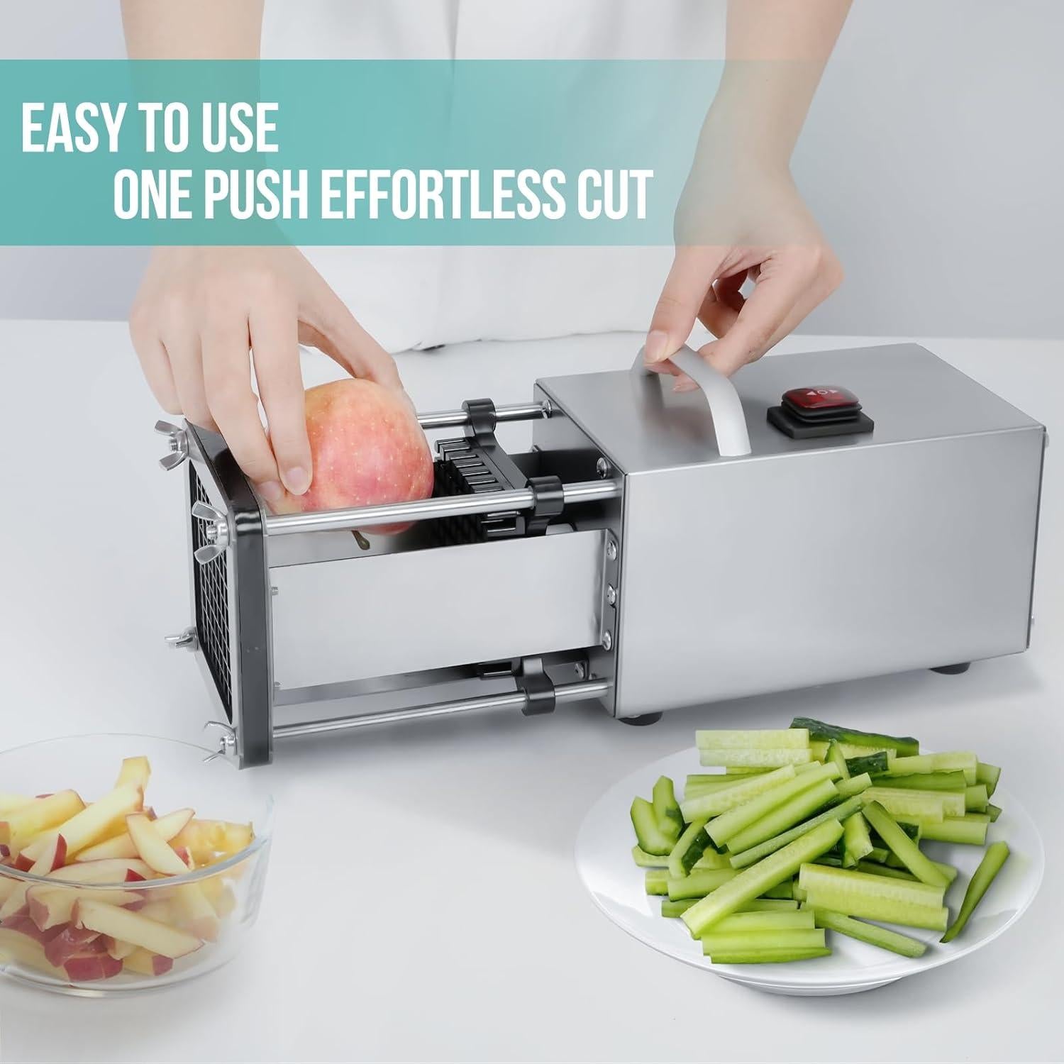 Cortadora de Papas Fritas Eléctrica Empculd 40W Acero Inoxidable