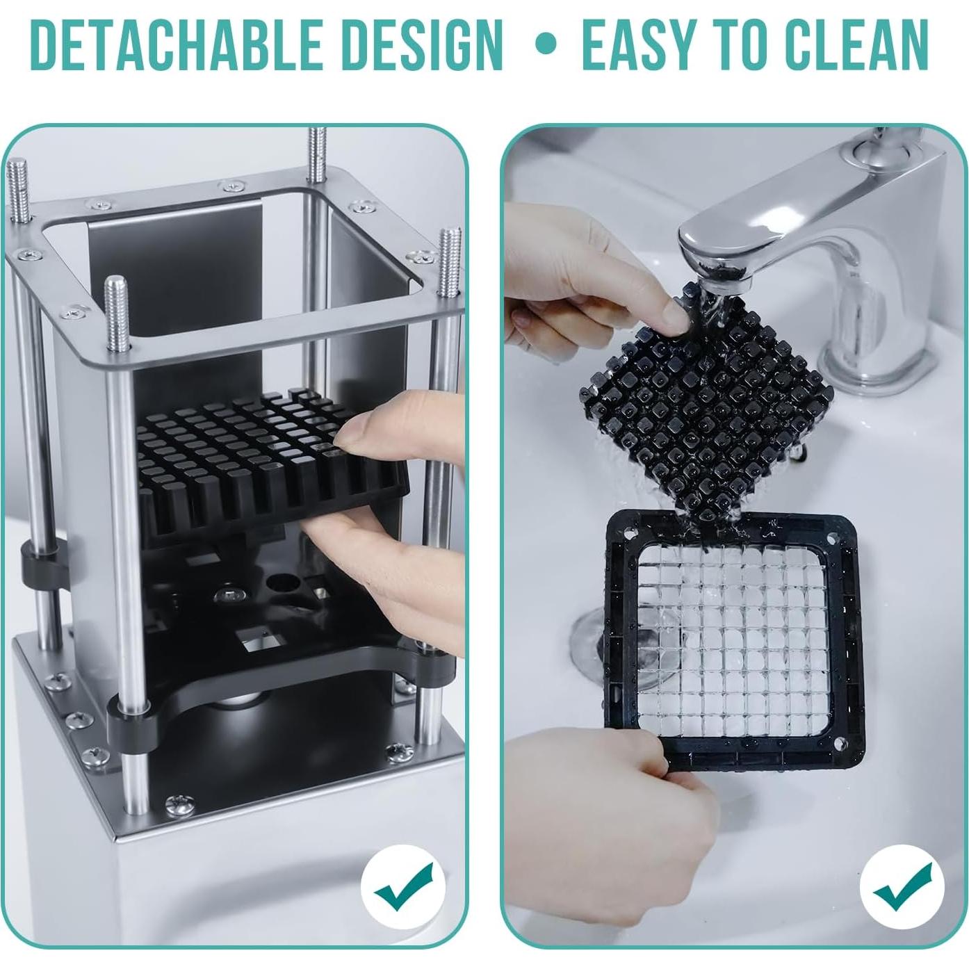 Cortadora de Papas Fritas Eléctrica Empculd 40W Acero Inoxidable