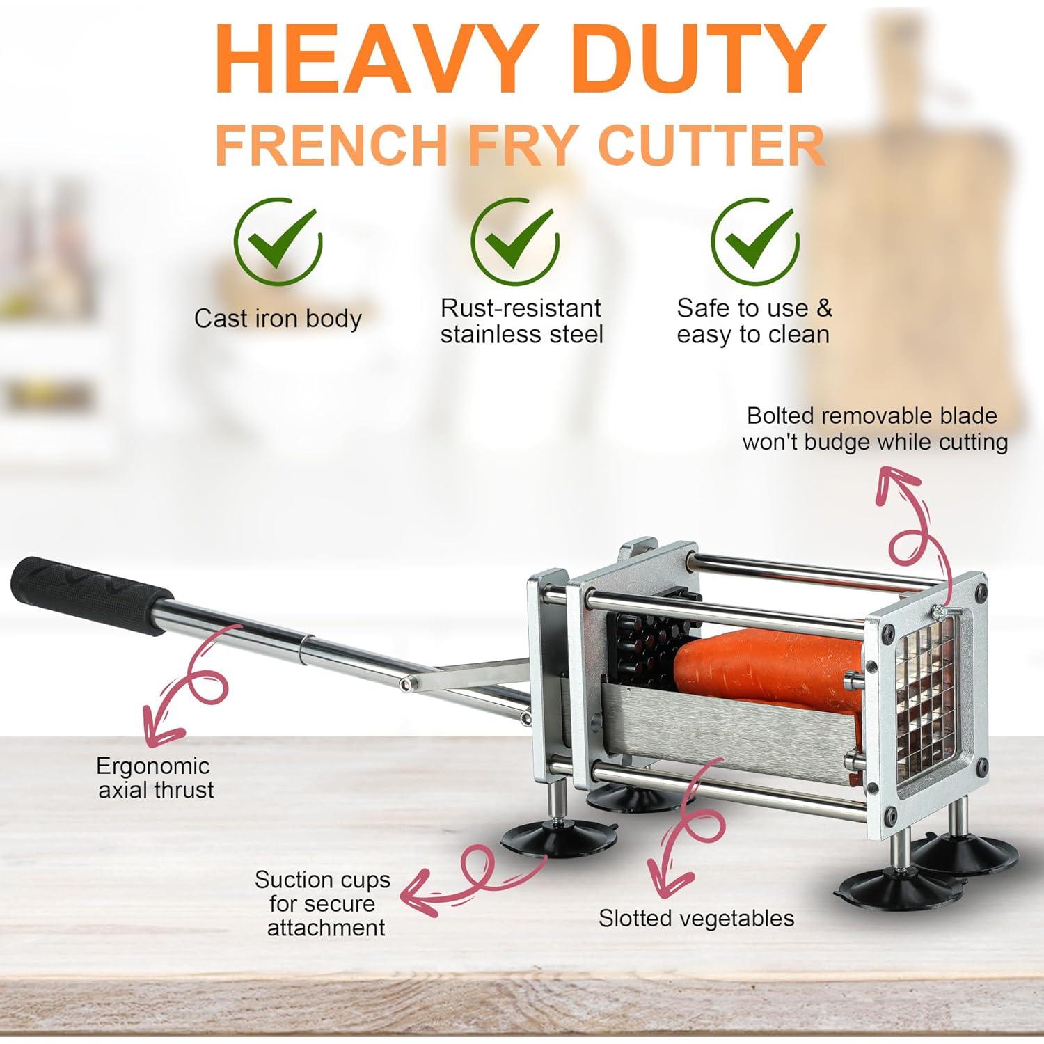 Cortador de Papas Fritas LYDZJ con Cuchillas de Acero Inoxidable