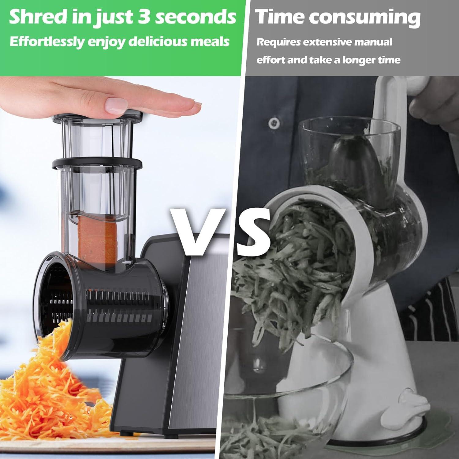 Rallador de Queso Eléctrico DUCHIFAD con 5 Cuchillas Inoxidable